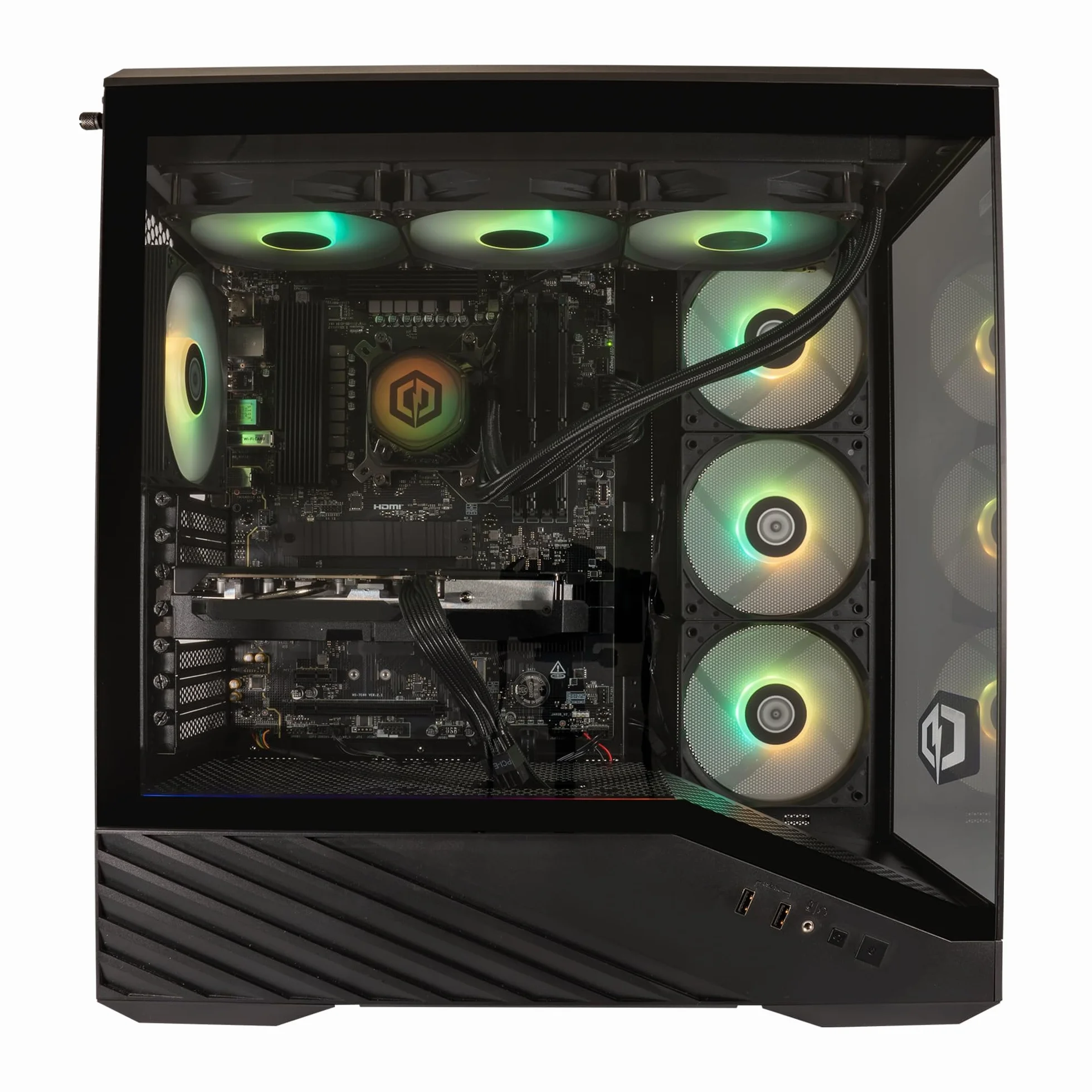 CyberPowerPC Luxe Gaming PC - Intel Core i7 12700KF, Nvidia RTX 5060, 32GB RAM, 1TB NVMe SSD, 650W PSU, Windows 11, Liquid Cooling, V100R
