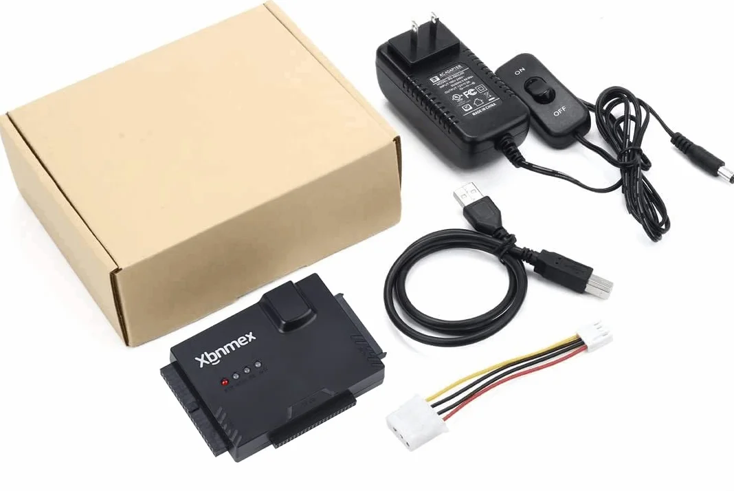 Kabel IDE SATA do USB 3.0 IDE SATA PATA USB 3.0 dysk twardy do dysku twardego 2,5" 3,5" HDD z zewnętrznym zasilaczem AC 12 V 2 A (czarny)