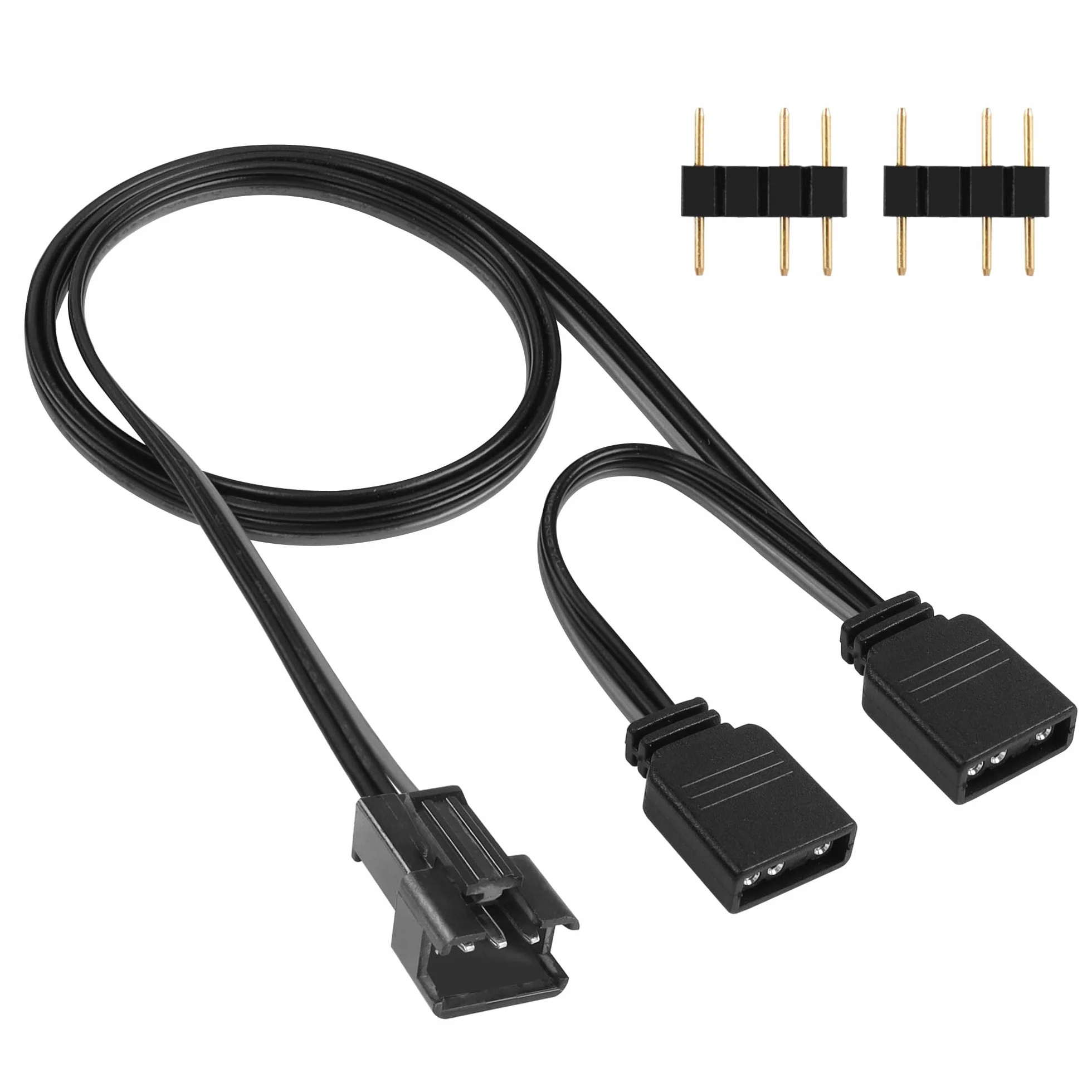 YACSEJAO 3-pinowy kabelfor MSI Mystic Light i Gigabyte RGB Fusion Connect do dowolnego złącza 1,6 FT/50 cm, RGB