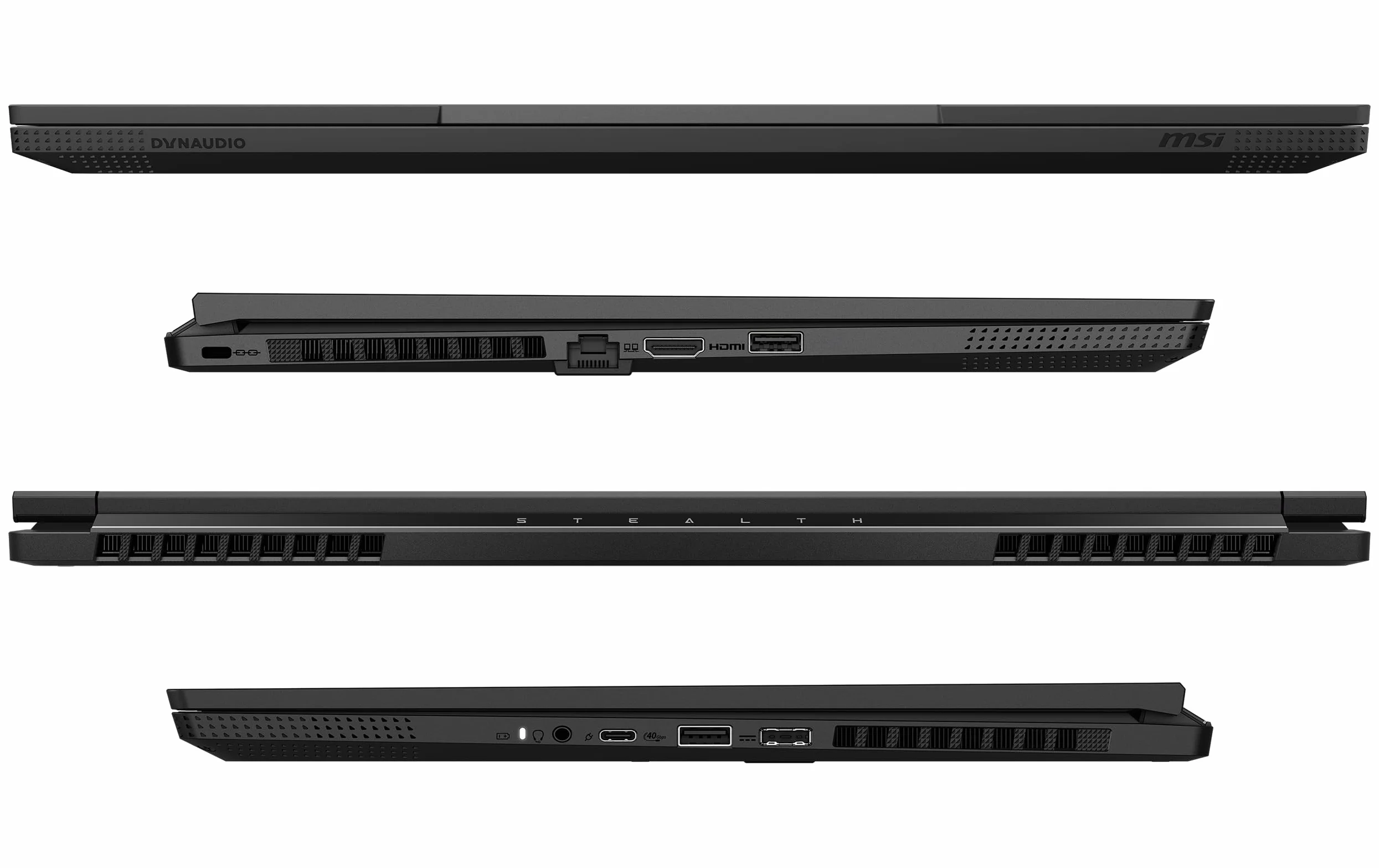 MSI Stealth A16 AI+ laptop gamingowy, wyświetlacz OLED 16" QHD+ 240 Hz, AMD Ryzen™ AI 9 HX 370, NVIDIA GeForce RTX 5070 Ti, 32 GB LPDDR5X, 2 TB SSD, Windows 11 Home, klawiatura QWERTZ, A3XWHG-044
