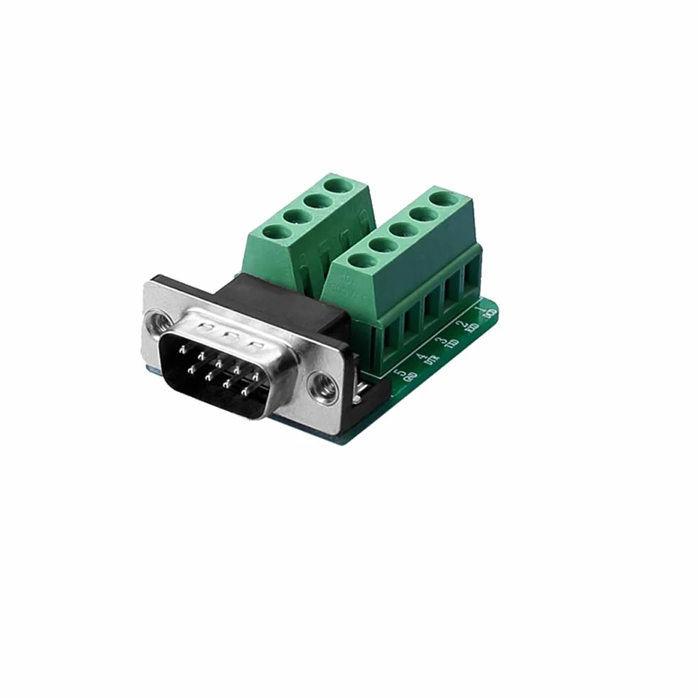 Wtyczka DB9 i gniazdo DB9 D-SUB złącze płyty adaptera RS232 szeregowy moduł sygnałowy