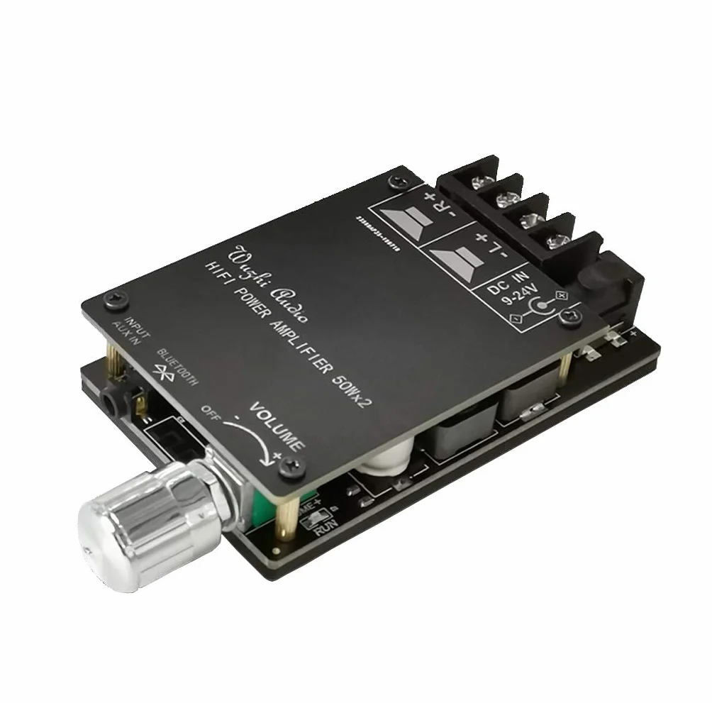DollaTek HiFi Bezprzewodowa Bluetooth 5.0 TPA3116 Karta wzmacniacza audio TPA3116D2 50WX2 wzmacniacz stereo AMP kino domowe