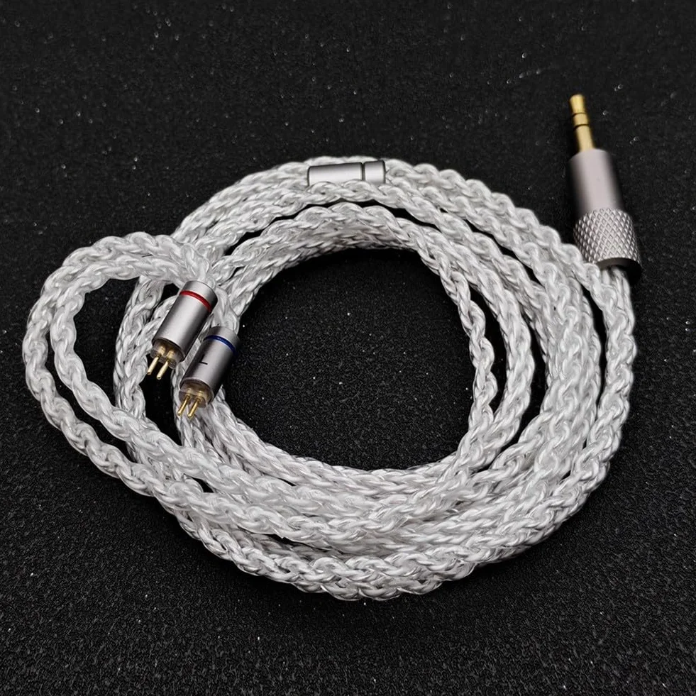 Kabel słuchawkowy 3 w 1 typu C do 3,5 mm i 4,4 mm, posrebrzany, miedziany, audiofilski, ulepszony do wzmacniacza 1,2 m (3 w 1)