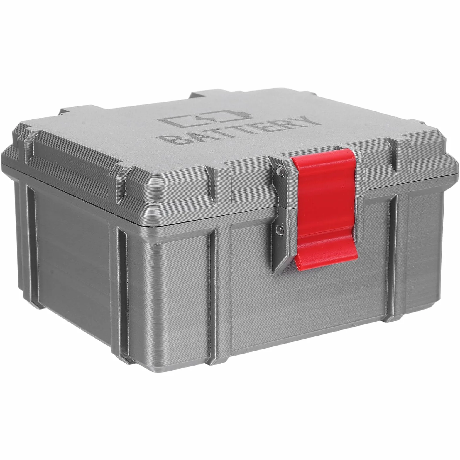 Organizer Do Baterii Aaa Przenośny Pojemnik z Wieloma Slotami Baterie Praktyczne Etui Do Przechowywania i Organizacji Domu Metaliczny Srebrny Design Kompaktowy Baterie Wytrzymały