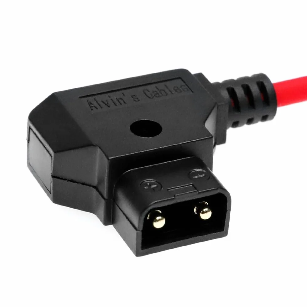Alvin's Cables 2-pinowy kabel zasilający męski na D-Tap do Teradek SmallHD Z-CAM Blackmagic Pyxis, ultra miękki