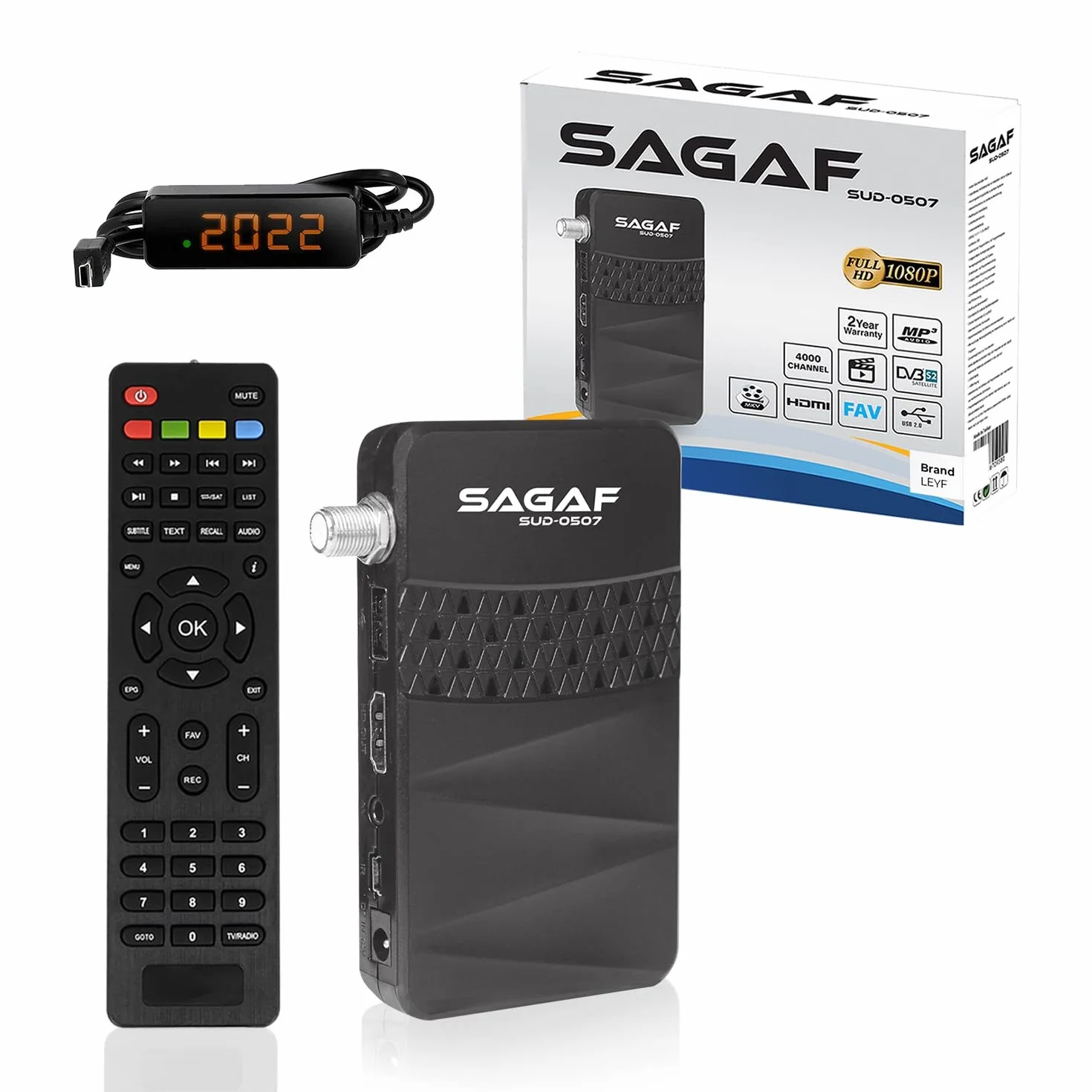 Sagaf SUD-0507 Mini odbiornik satelitarny DVB-S2 Full HD 1080p