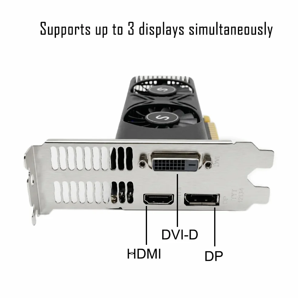Karta graficzna GTX 1050 do PC, 4 GB GDDR5 128-bit, HDMI DisplayPort DVI-D, komputer GPU, karta wideo do gier, niskoprofilowa, PCI Express x16, DirectX 12