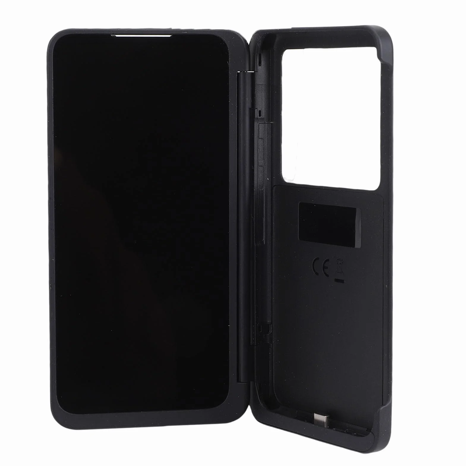 Jiawu Etui na Telefon z Dwoma Ekranami, Dodatkowy Wyświetlacz FHD 6,4 Cala Adapter Magnetyczny Typu C Podwójne Etui na Ekran, Zdejmowany Przedłużony Ekran z Zawiasem 360° do Modeli G8X LMG850