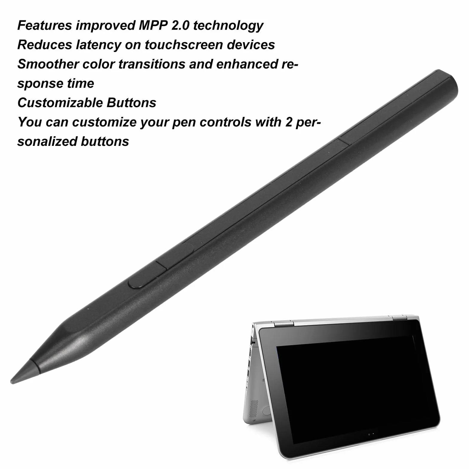 Rysik do Laptopa HP, Rysik Magnetyczny 4096 z czułością na Nacisk, Wymienne Pióro do Ekranów Dotykowych do HP Pavilion X360, Spectre X360, ENVY X360 itp.