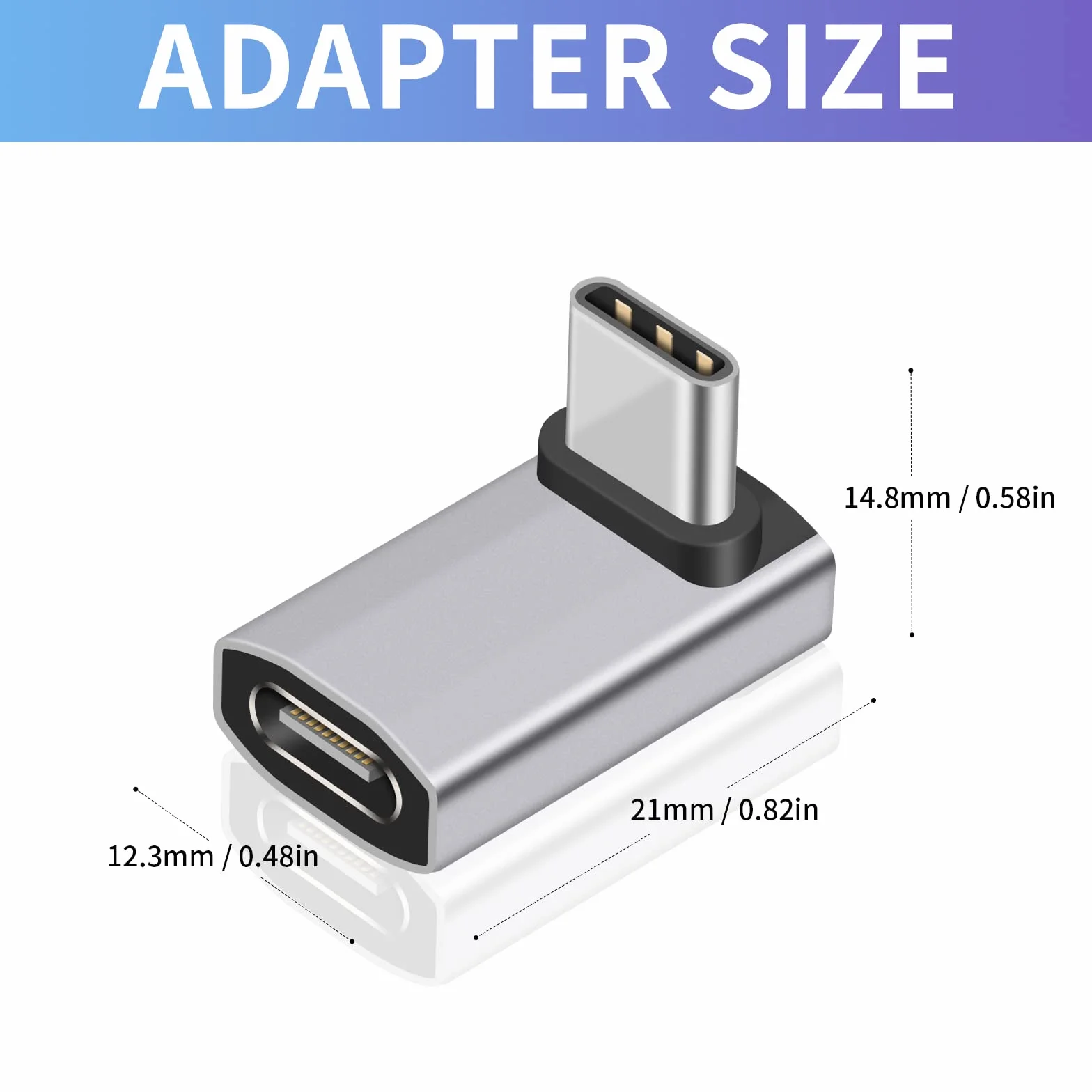 Duttek Adapter USB C 90 stopni (2 sztuki) adapter wtyczka-gniazdo USB C – 40 Gbps transmisja danych, ładowanie 240 W, wideo 8K kompatybilny z Thunderbolt 4/3, Switch, MacBook, tabletami i innymi