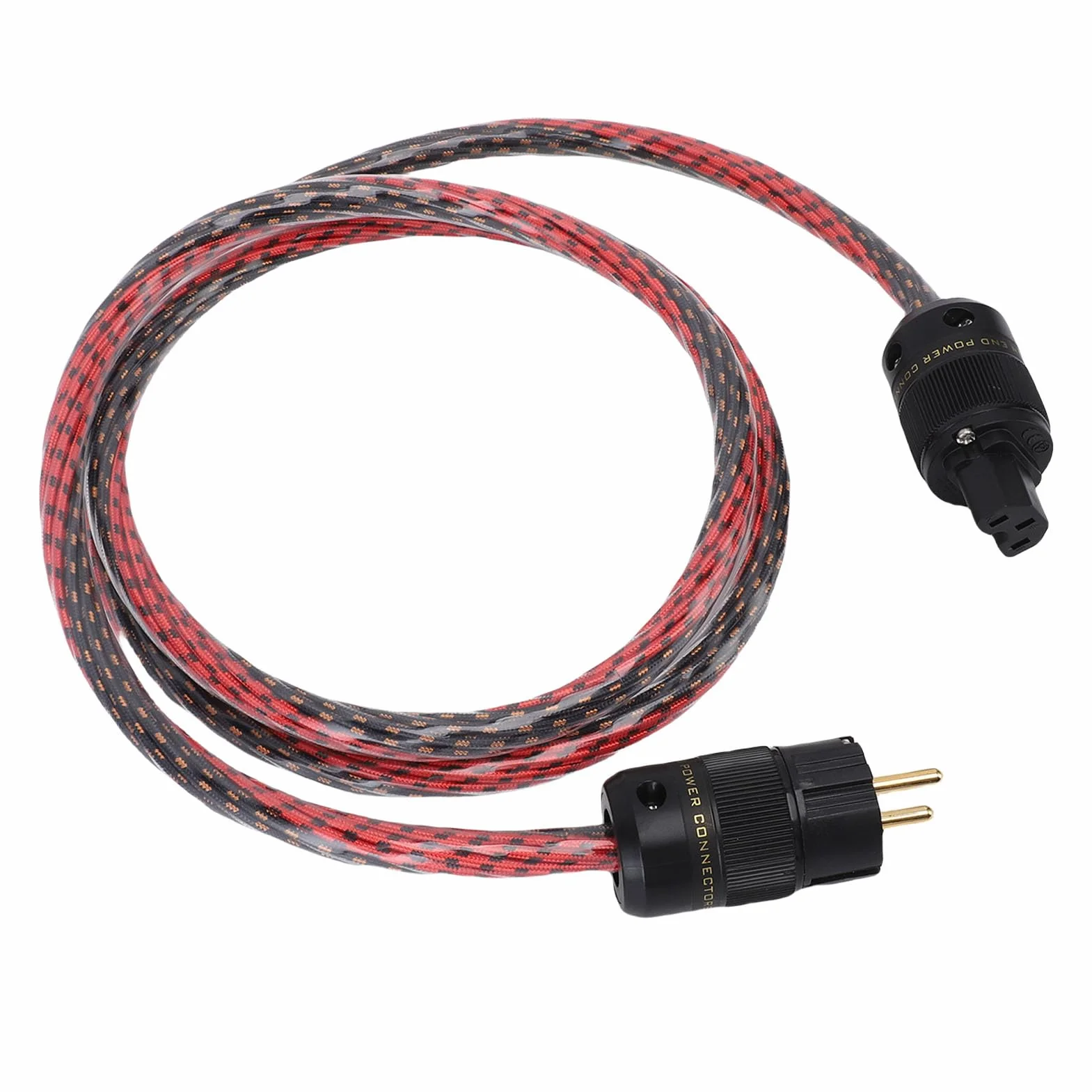 Ejoyous Kabel Zasilający HiFi dla Audiofilów, Ekranowany miedzią OFC, Pozłacane Złącza 10AWG dla Użytkowników Wzmacniaczy, Odtwarzaczy CD, Gramofonów i Filtrów Zasilania