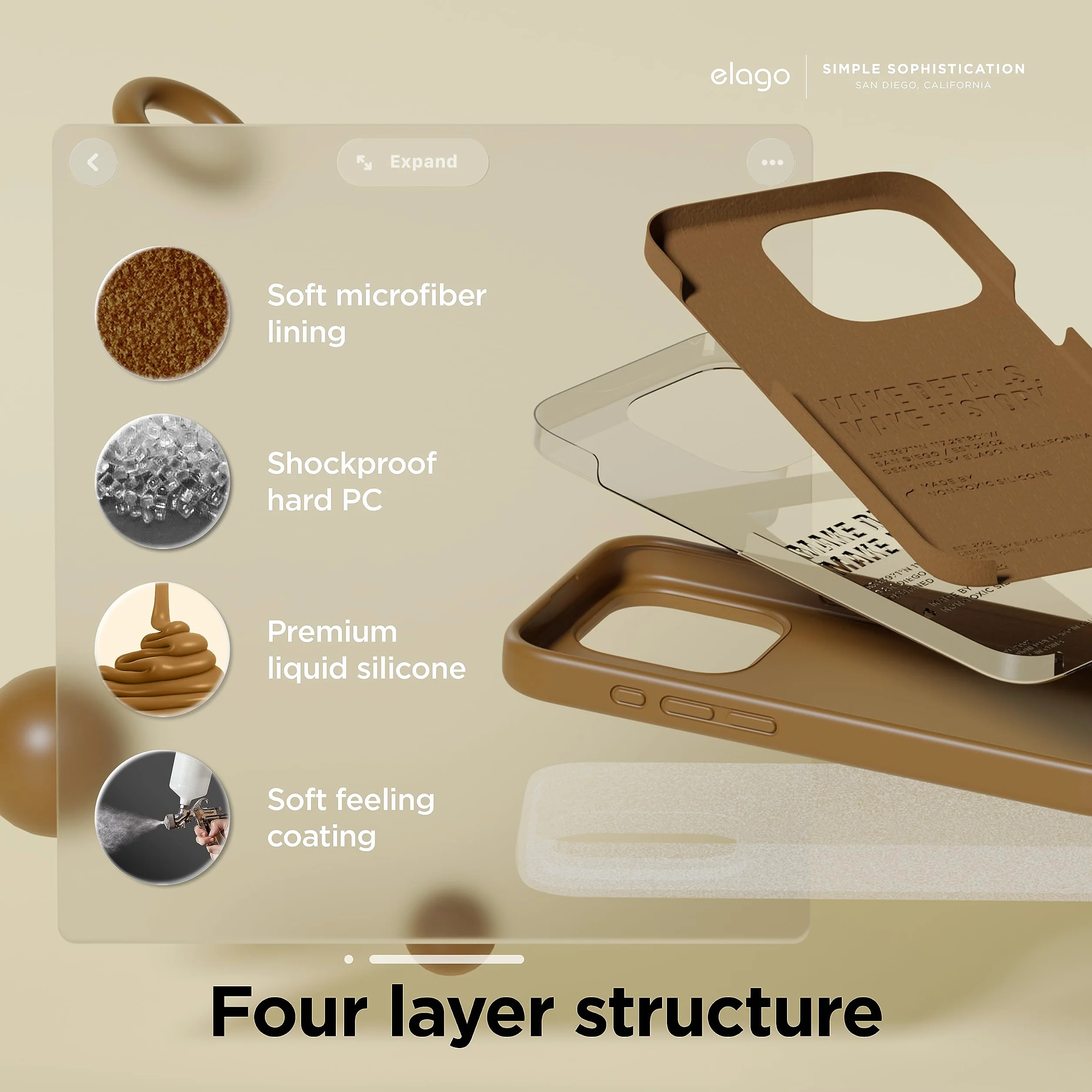 elago Etui iPhone 15 Pro Max Silikonowe Ochronne