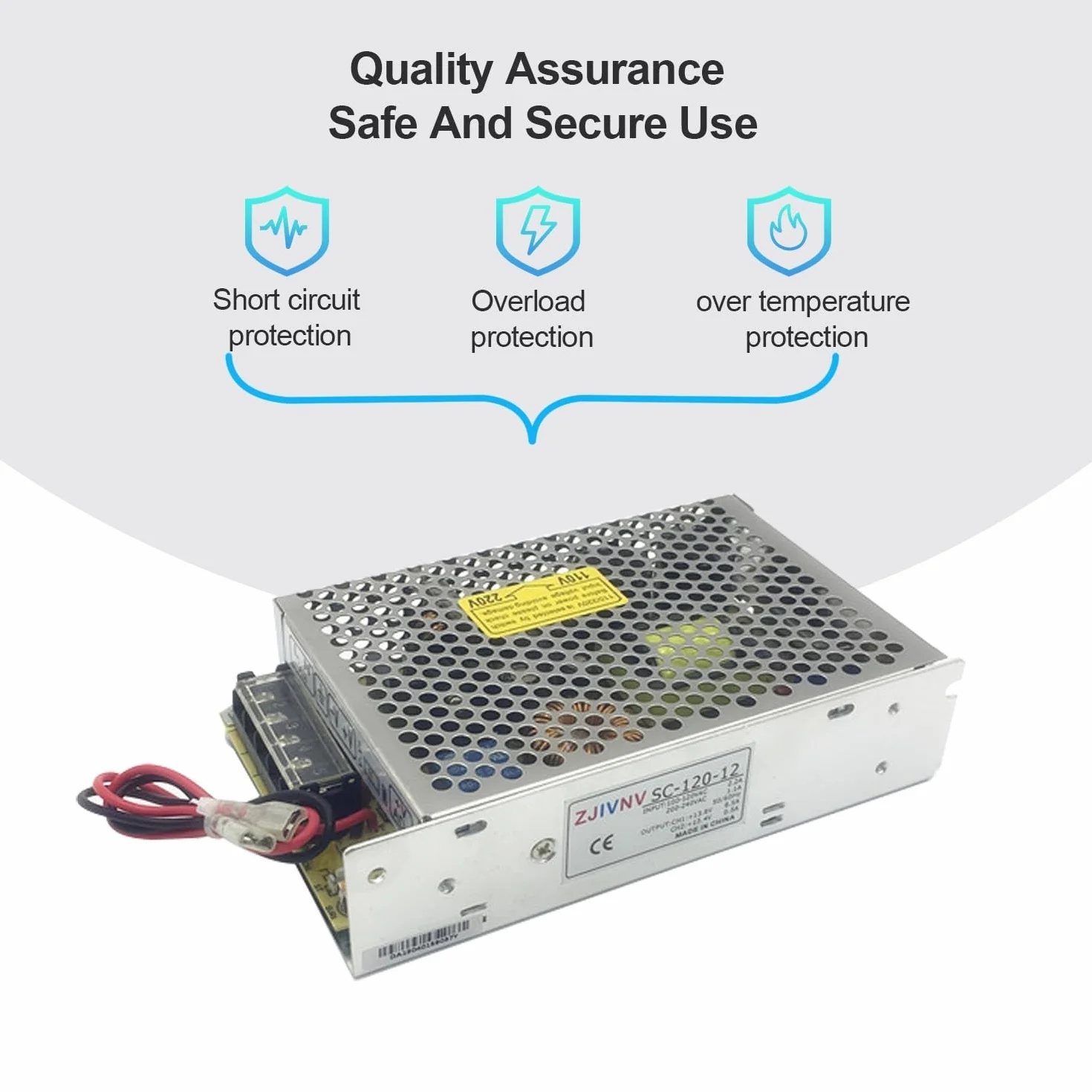SC-120W-12 120W 12V Uniwersalny AC UPS/funkcja ładowania Monitor przełączanie zasilania 110/220v 13,8 v 12 v ładowarka akumulatora