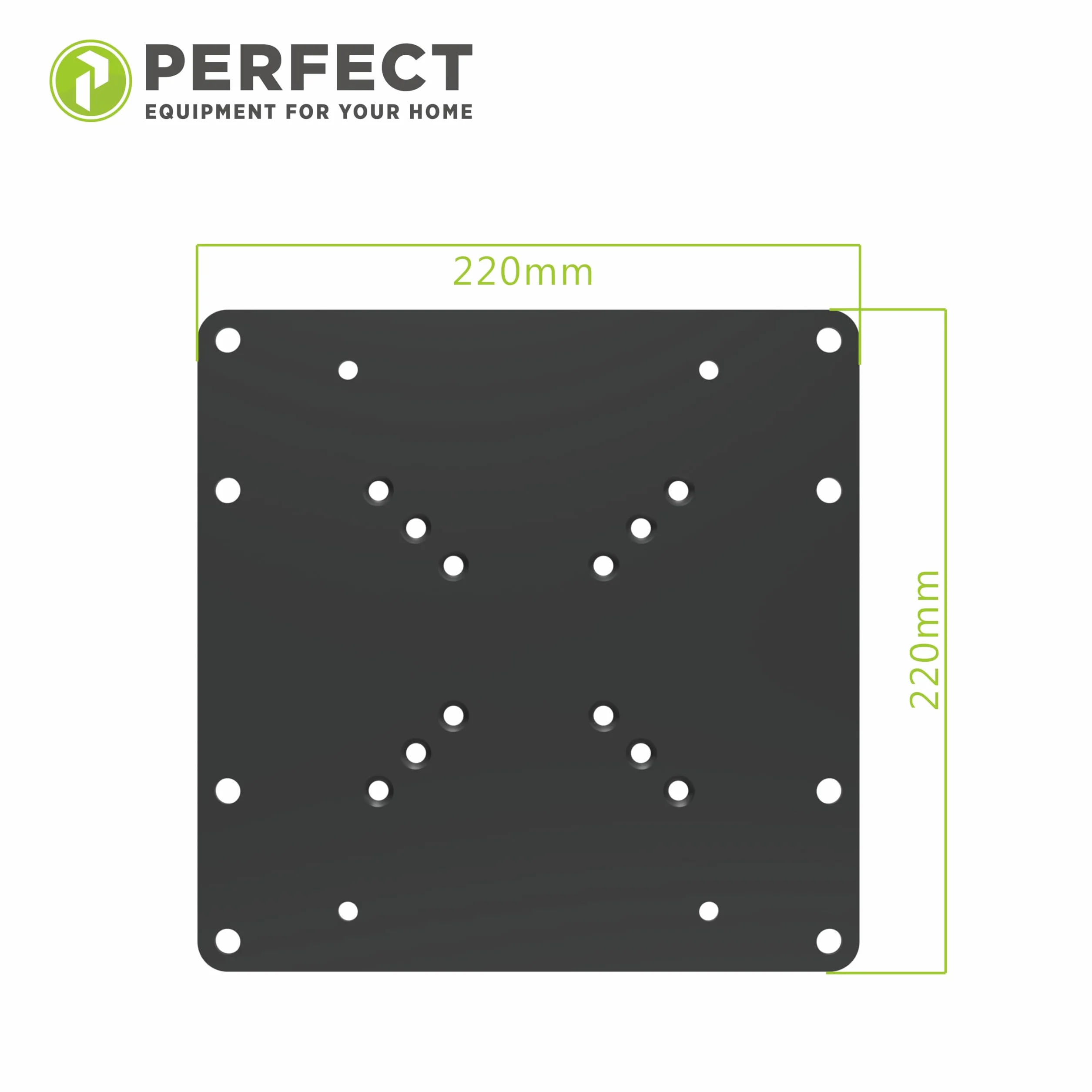 Perfect Universal VESA Adpapter VESA 50x50 do 200x200, 1-częściowy, czarny