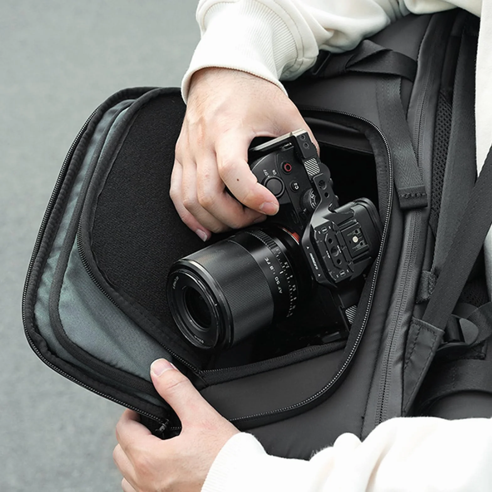 ordinarYone Wodoodporna torba na aparat DSLR z regulowanymi przegródkami na osłony obiektywu Kieszenie do przechowywania dla fotografów