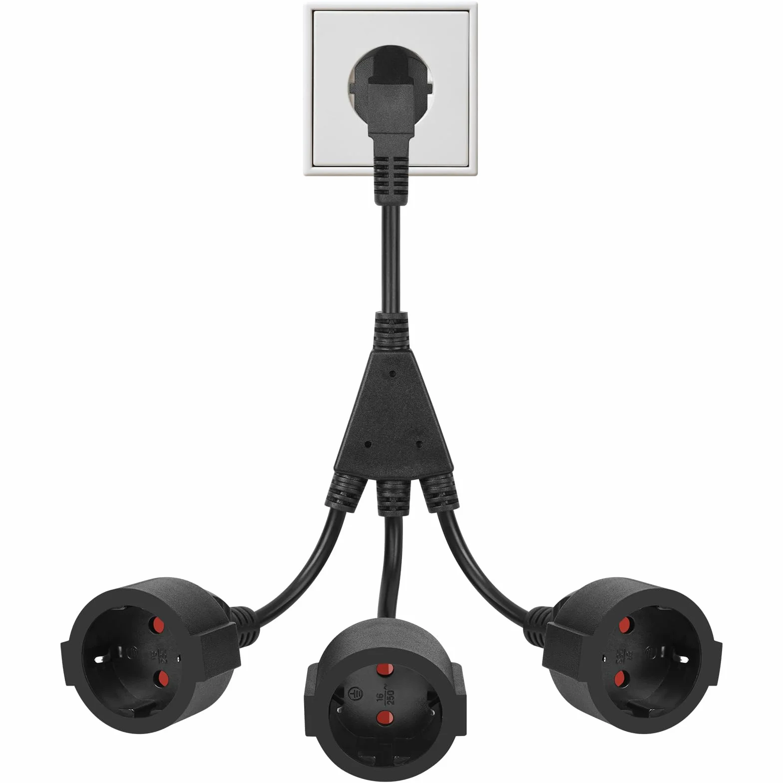 URAQT Przedłużacz kontaktowy ochronny 250V 16A IP44 3 wtyczki