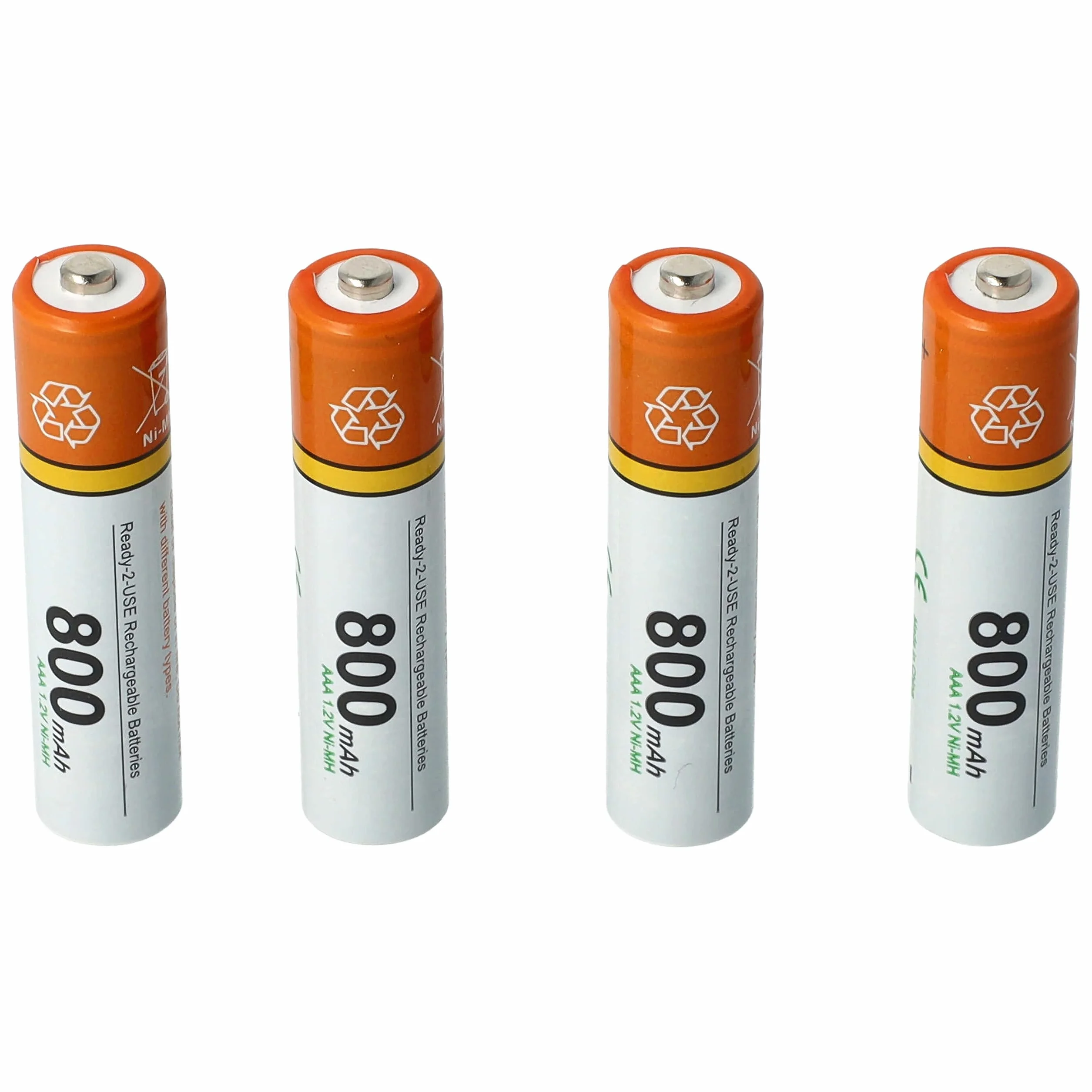 vhbw 4X Baterie AAA Micro kompatybilny z Yealink W52P bezprzewodowy telefon stacjonarny (800mAh, 1,2V, NiMH)