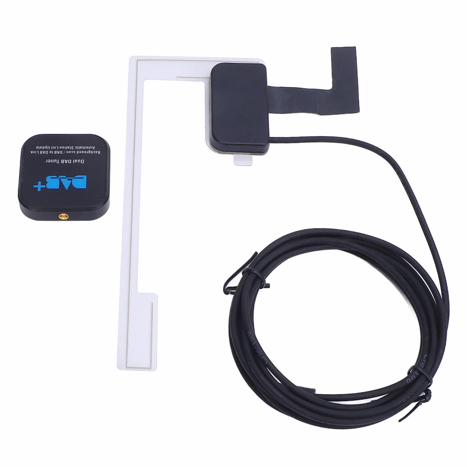Fabater Tuner Radiowy DAB, łatwa Instalacja, Cyfrowa Skrzynka Transmisyjna z anteną, Adapter USB Typu Plug and Play dla Posiadaczy Radia Samochodowego