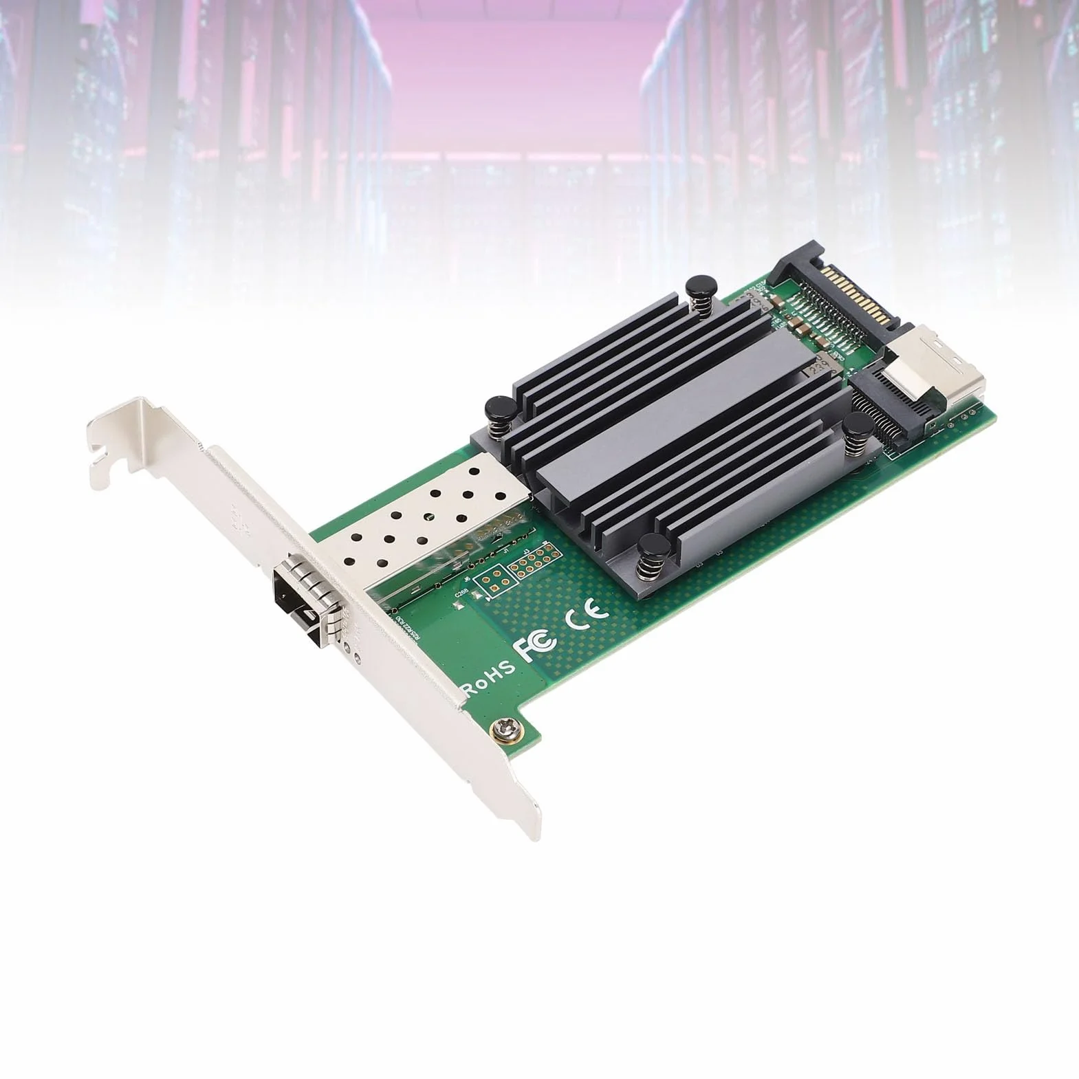 Karta sieciowa Ethernet M.2 do 10 GB B+M Key 82599‑1 SFP Industrial Control Server Network Card Network, pojedynczy port SFP+, dla Wins 7/8/8.1/10