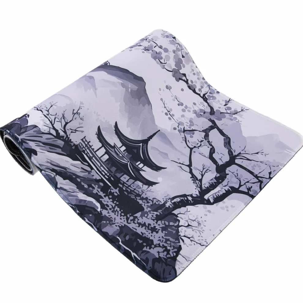 lachineuse - Podkładka pod mysz XXL - Mount Fuji - Azja przyjemności - 800 x 300 x 3 mm - Japońska dekoracja - antypoślizgowa i wodoodporna - Dekoracja biura - Pomysł na prezent Japonia Azja