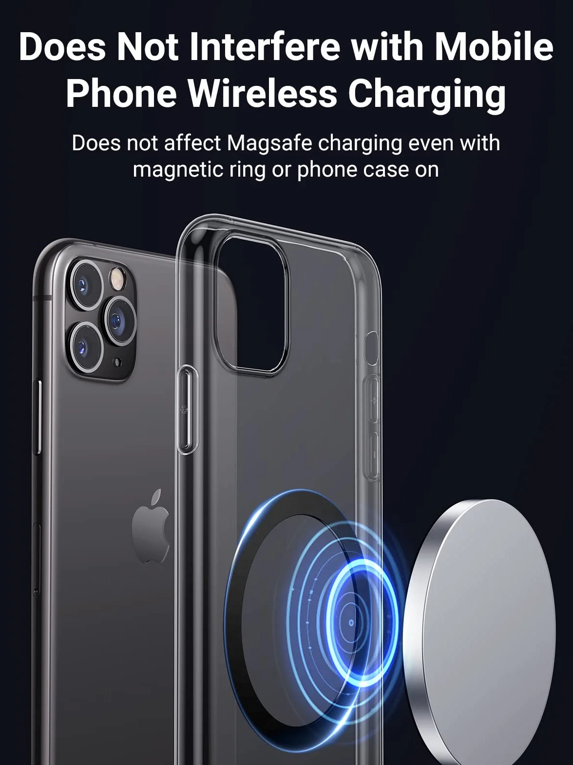 UGREEN MagSafe Samochodowy Uchwyt na Telefon z 2 Metalowymi Pierścieniami Kompatybilny z iPhone 15 Pro Max Plus 14 13 Galaxy F34 S23 Ultra Huawei Mate 60 Pro Redmi K60 Ultra itp.