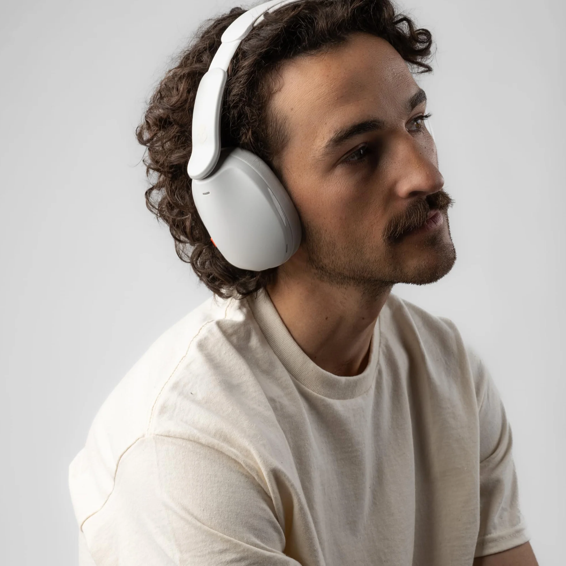 Skullcandy Hesh 360 – bezprzewodowe słuchawki nauszne Bluetooth, do 100 godzin słuchania, konstrukcja wyciszająca hałas, składane na płasko, mikrofon, iPhone, Android - Kość