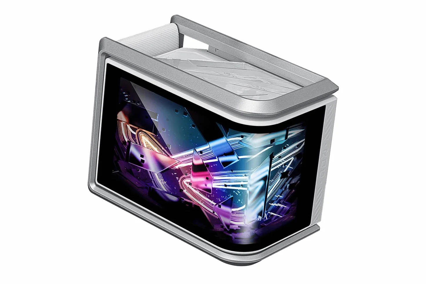 ASUS ROG RYUO IV 360 ARGB White - Chłodnica cieczy do procesora All-in-One z zakrzywionym ekranem 6,67" AMOLED do filmów 3D, wstępnie zamontowane wentylatory ARGB, pompa Asetek Emma Gen8 V2, pasta