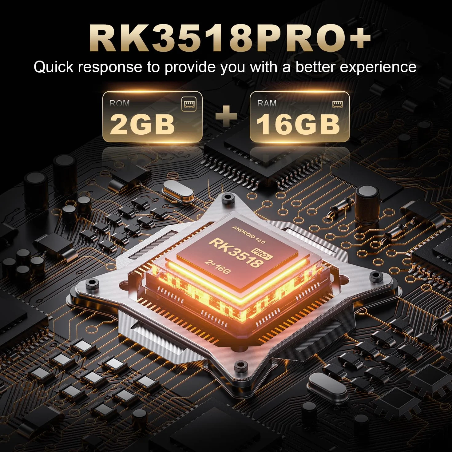 GREVA Android 14.0 TV Box, rozdzielczość 8K UHD, Android Box 2 GB RAM 16 GB ROM RK3518mini Quad-Core 64bit Cortex-A53, 2,4 GHz / 5,0 GHz Dual Wifi6 10/100 M LAN Enternet Bluetooth 5.0 USB 3.0 Smart TV