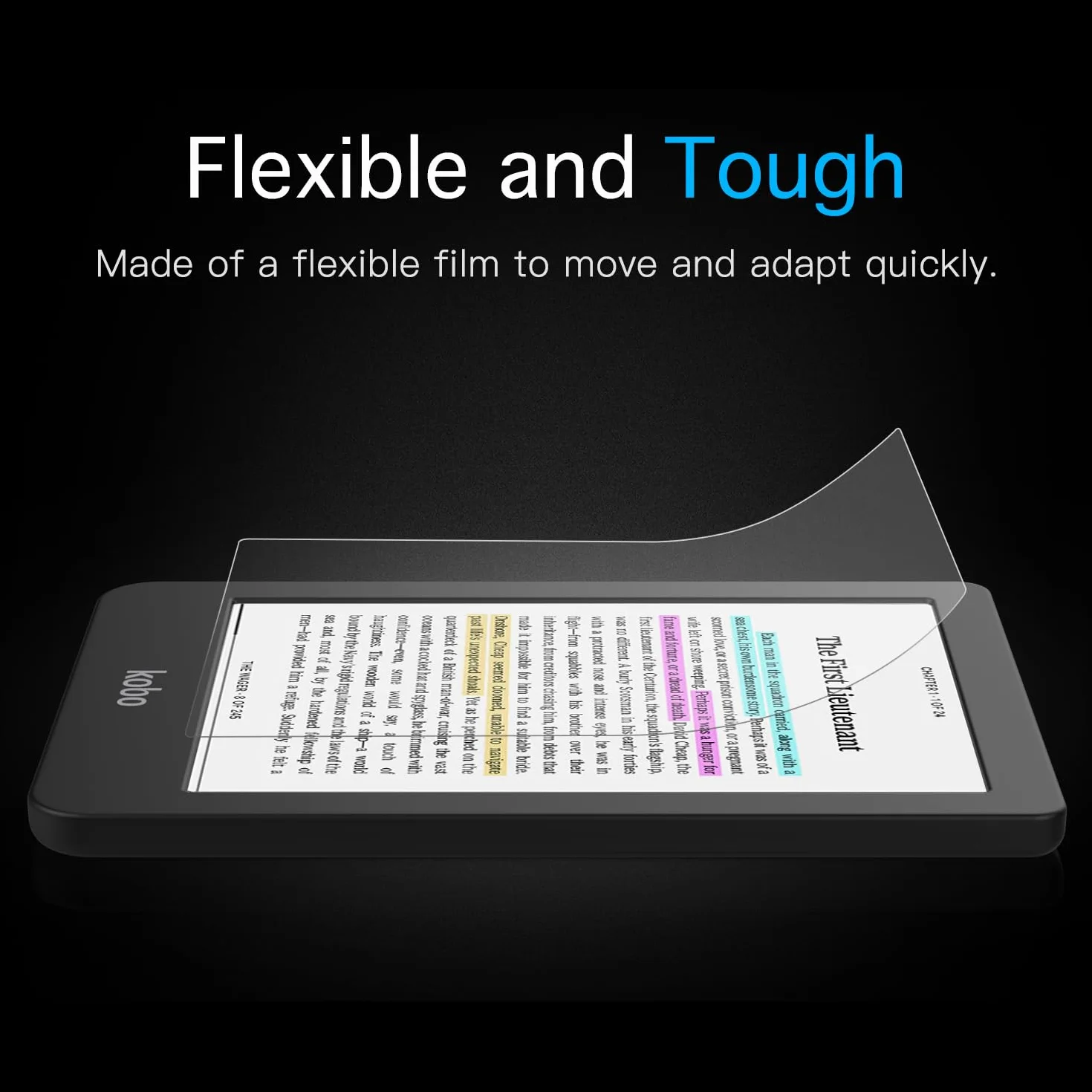 MoKo 2-Pack Screen Protector for Kobo Clara 6" 2024, Anti-Glare Premium PET Protective Film Full-Coverage Matte Screen Protector