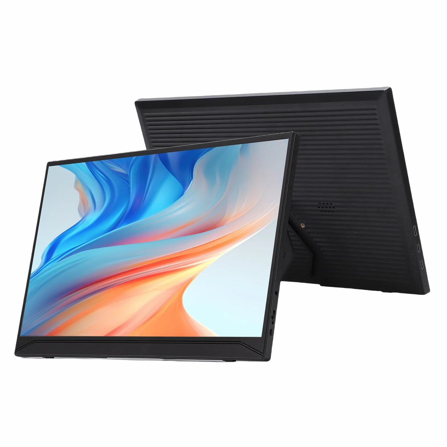 Jectse Przenośny Przedłużacz Ekranu Laptopa o Przekątnej 15,6 Cala, Wyświetlacz HD 1080P z Podwójnymi Głośnikami i Wejściem HDMI Typu C, do Konsoli do Gier na Laptopie, Smartfonie i