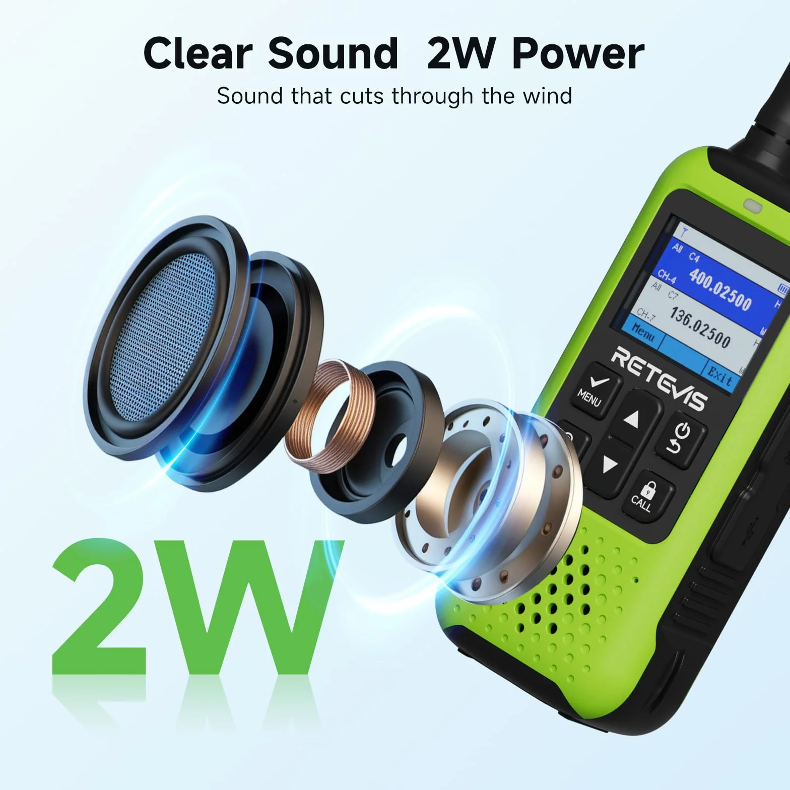 Retevis EZTalk 65 Radiotelefony z Lokalizatorem, Pozycjonowanie GPS+BDS, Programowalne przez APP, Rysunkowa Mapa, Dwubandowa Komunikacja Radiowa do Wspinaczki i Wędrówek Outdoor (1 Para)
