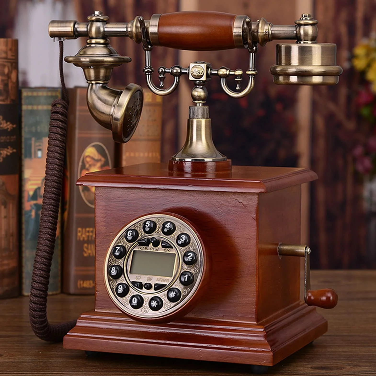 Telefon Retro, Telefon Stacjonarny Z Przyciskami, Antyczny Telefon, Telefony Vintage Z Podświetleniem, Telefon Stacjonarny Do Domu, Wystroju, Salonu, Sypialni, Biura,