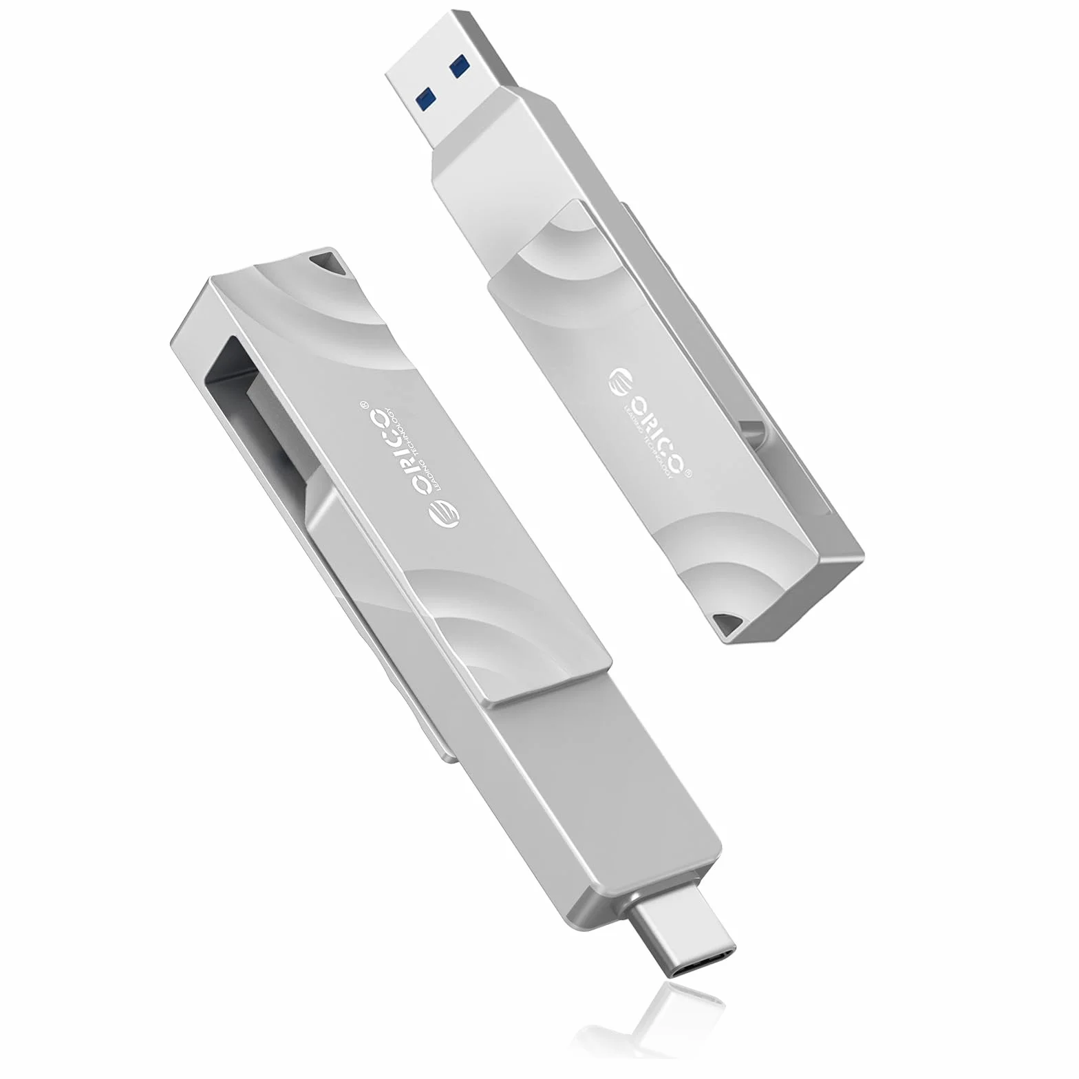 ORICO 512 GB zewnętrzny dysk SSD z USB-A i USB-C, odczyt do 1050 MB/s | Wysoka prędkość 1050 MB/s, kompatybilna z iPhone 17/16/15, Android, tabletem, PS4, Windows, MacOS, Plug and Play