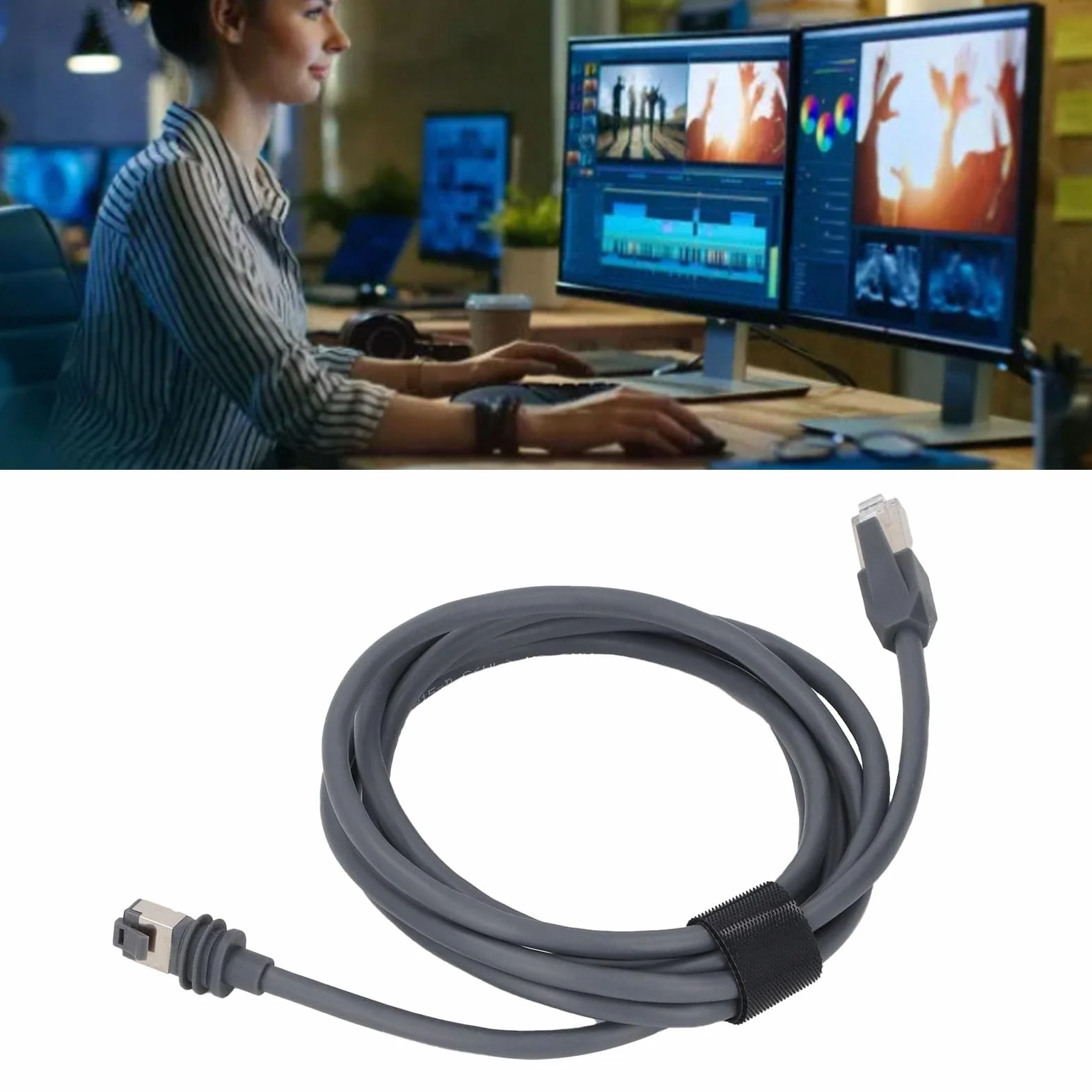 Cocoarm Zamiennik Kabla Satelitarnego 46 M dla Wodoodpornego Modułu Ethernet 26AWG High Speed ​​RJ45 150FT Gen3 do Użytku na Zewnątrz w Pomieszczeniach