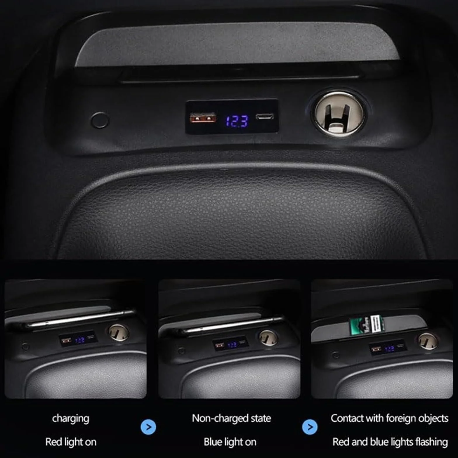 Ładowarka samochodowa bezprzewodowa Being Up, do Toyoty, do Corolli, 2019-2021 Panel ładowarki samochodowej QI Wireless Pad do ładowania telefonu 15 W Wszystkie telefony zgodne z Qi Bezprzewod