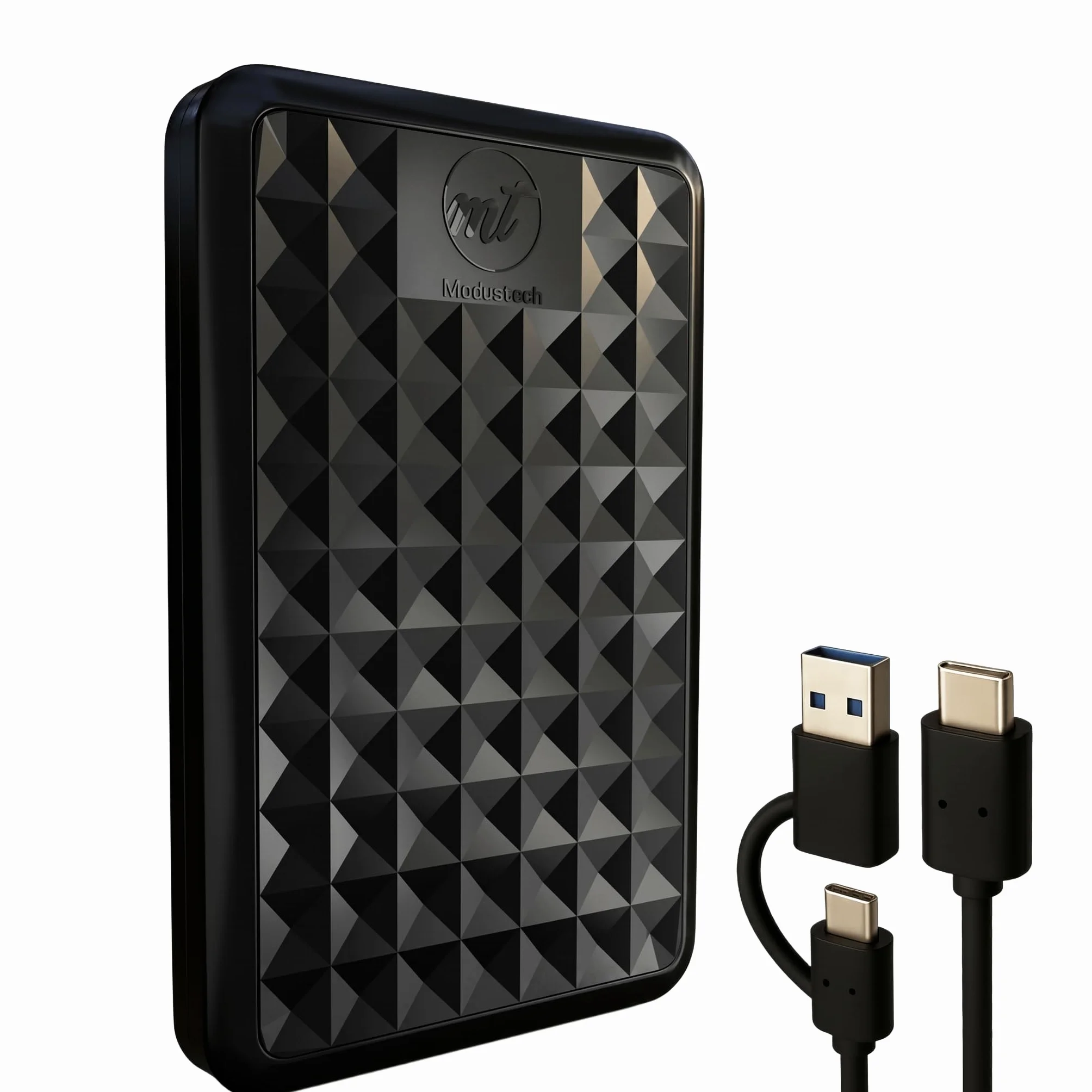ModusTech Zewnętrzny dysk twardy – przenośny dysk twardy USB 3.0/Type-C High Speed HDD – kompatybilny z Windows, Mac, laptopami, komputerami stacjonarnymi, PS4/5, Xbox