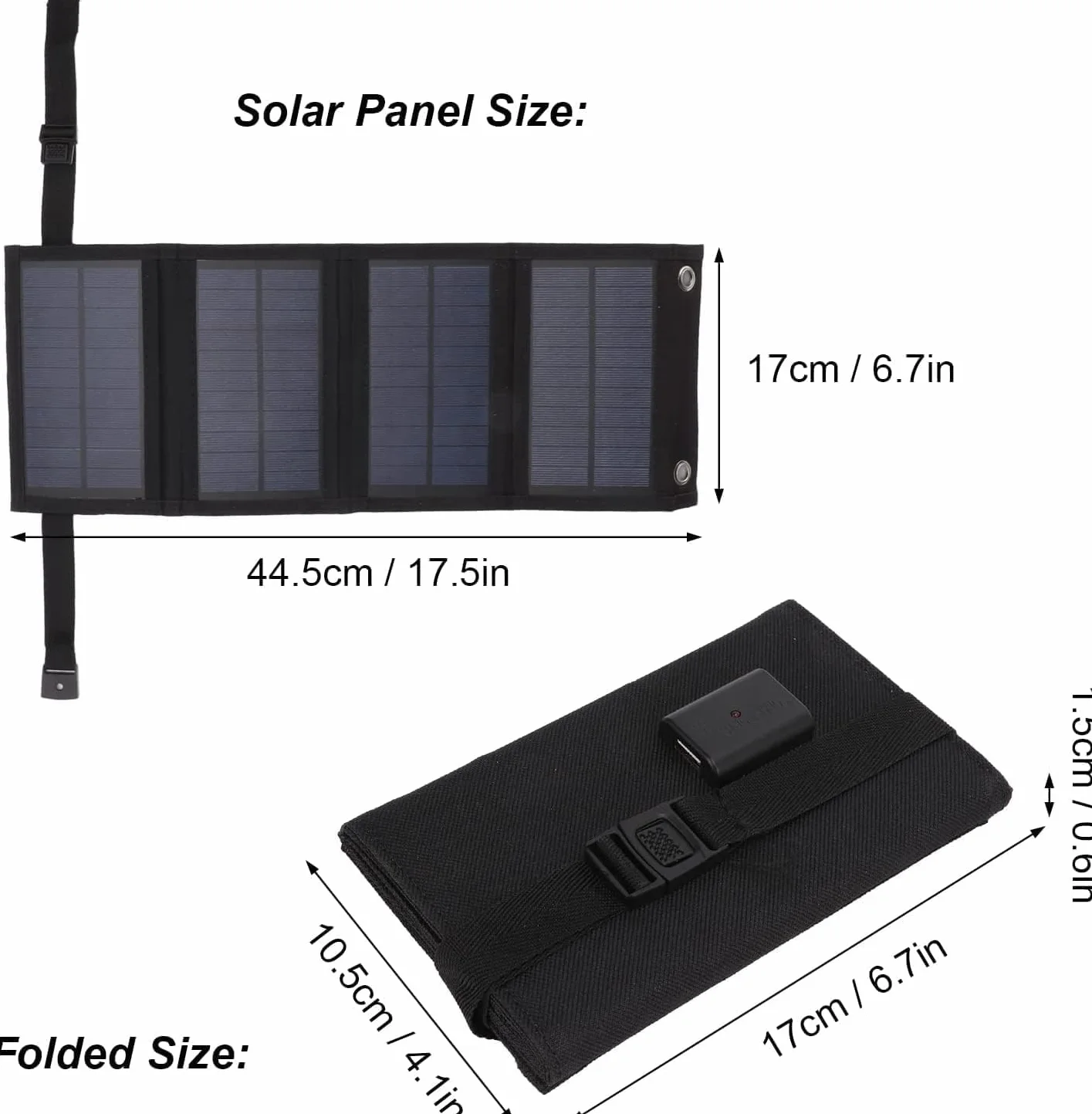 Przenośny panel słoneczny 20W IP65 składana ładowarka USB 480x185mm