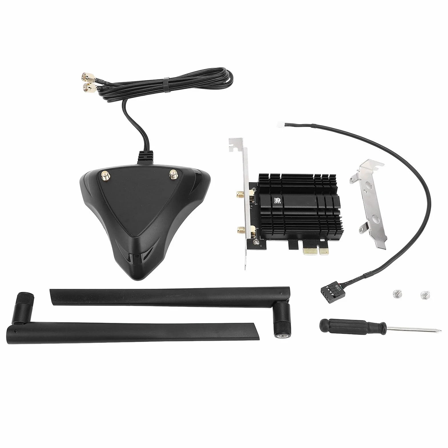 Karta BE200 WiFi 7, Karta Sieciowa WiFi 7, Karta Sieciowa PCIe 8774Mbps z Bluetooth 5.4, Trójzakresowa do 6GHz, 802.11ax, MU MIMO, Bezprzewodowa Karta Sieciowa 8774Mbps dla