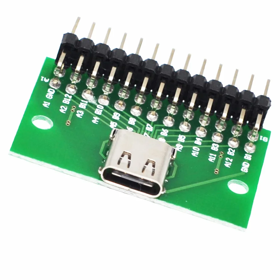 USB 3.1 TYPEC żeński z gniazdem testowym PCB płytka testowa USB-c pitch2,54 mm