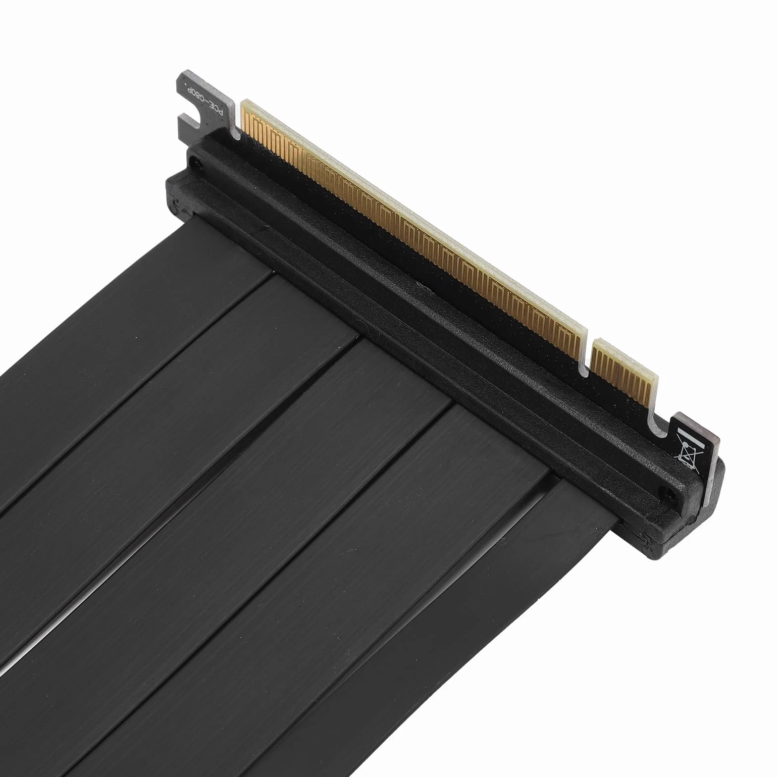 Fockety Kabel Pionowy PCIE 4.0 X16, Elastyczne Przedłużacz o Wysokiej Prędkości z Złączem do Odwrotnego 90 Stopni dla RTX4090 RX8900, Kompatybilny z PCIE 3.0 2.0 1.0, Instalacja GPU Pion (60 cm)