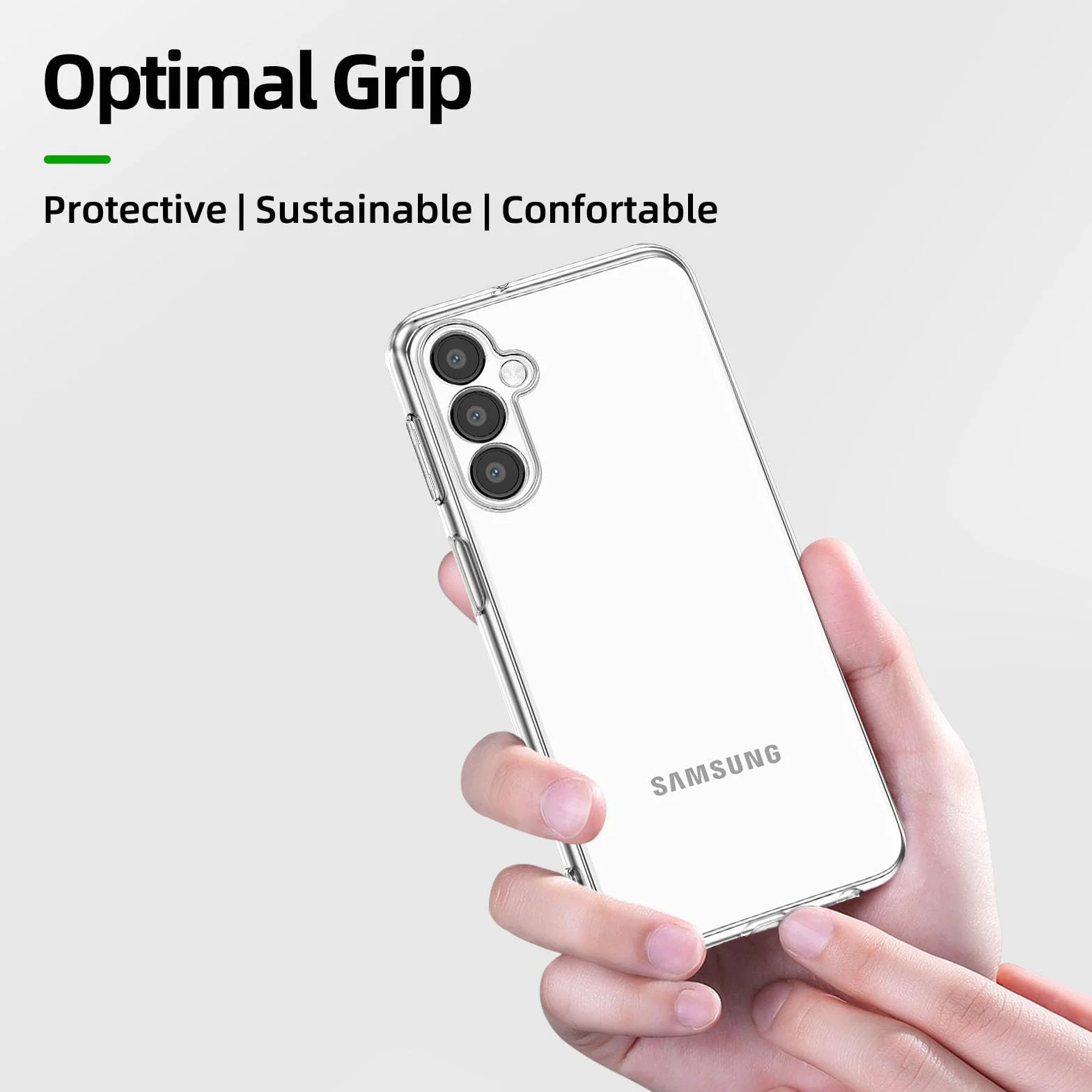 NEW'C Etui na Samsung Galaxy M34 5G - Ultra Przezroczysty Silikonowy Miękki Gel z TPU i 2 × Szkło Hartowane - Odporny na Rysy