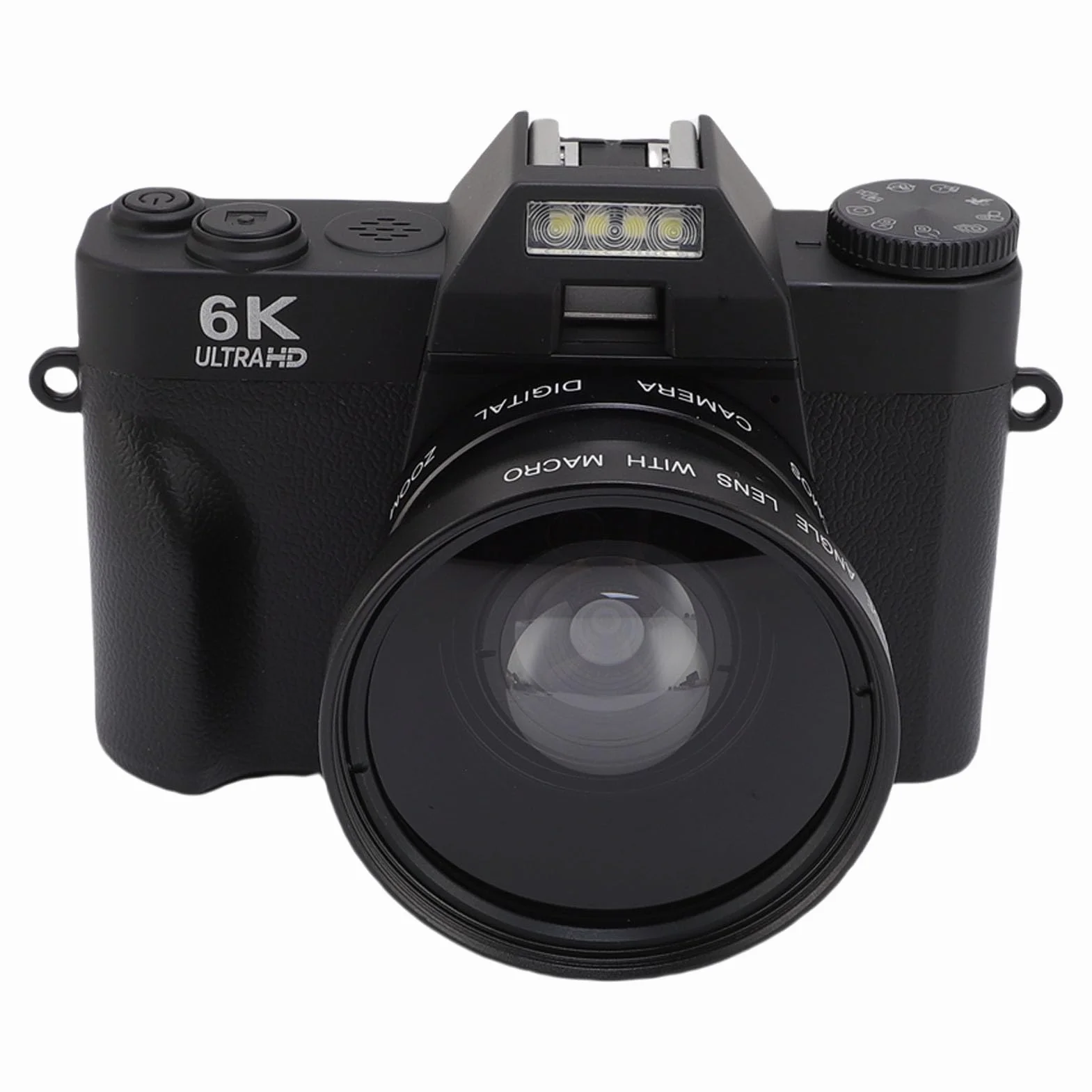6K Aparat Cyfrowy do Fotografii, 64MP Wi -Fi Autofocus Video Camara z Ekranem Klapki 180 °, 16x Zoom, Kompaktowa Konstrukcja do Podróży, Karta Pamięci 32 GB