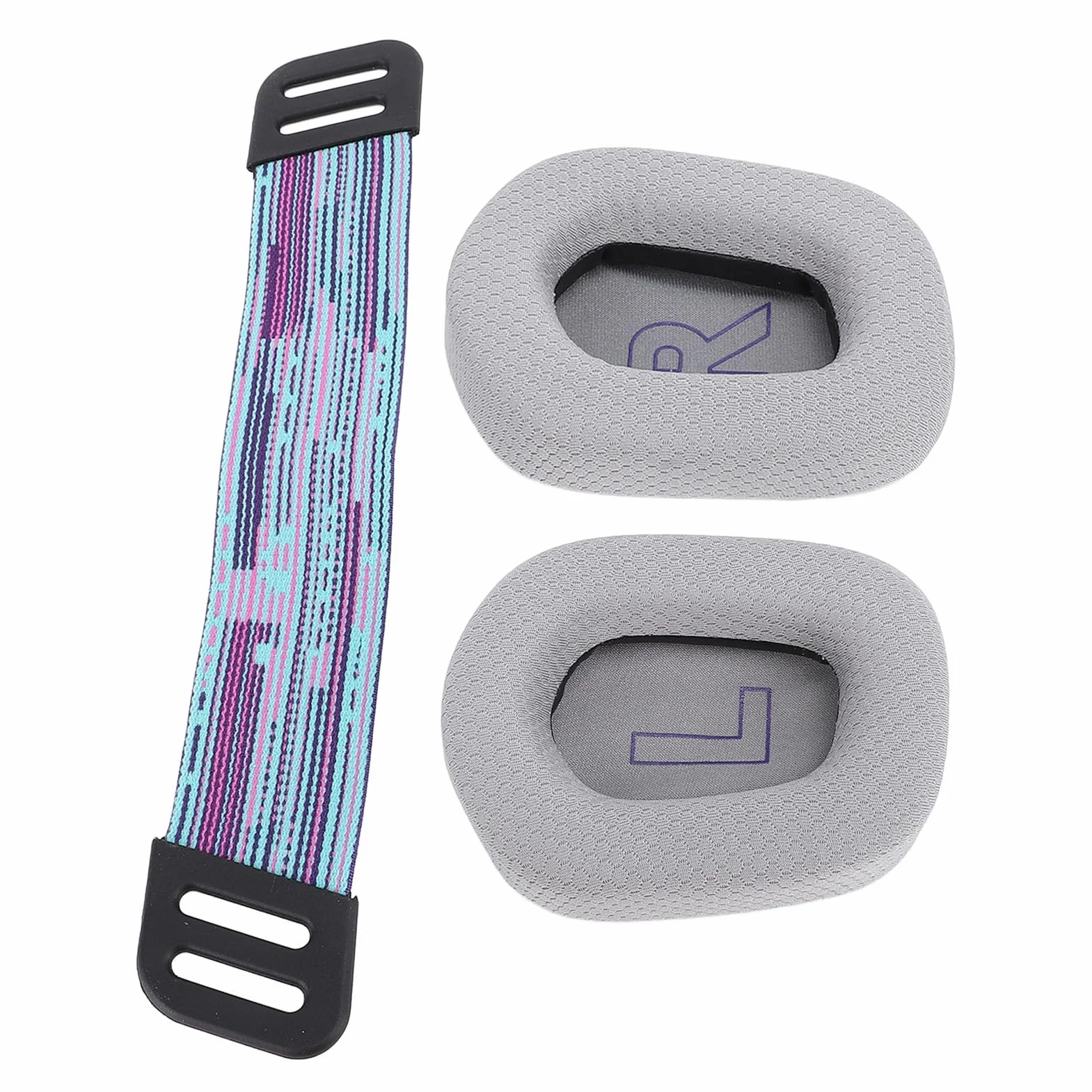 Tonysa Wymienne Nauszniki z Paskami do Zestawu Słuchawkowego G733 G335 (GRAY)