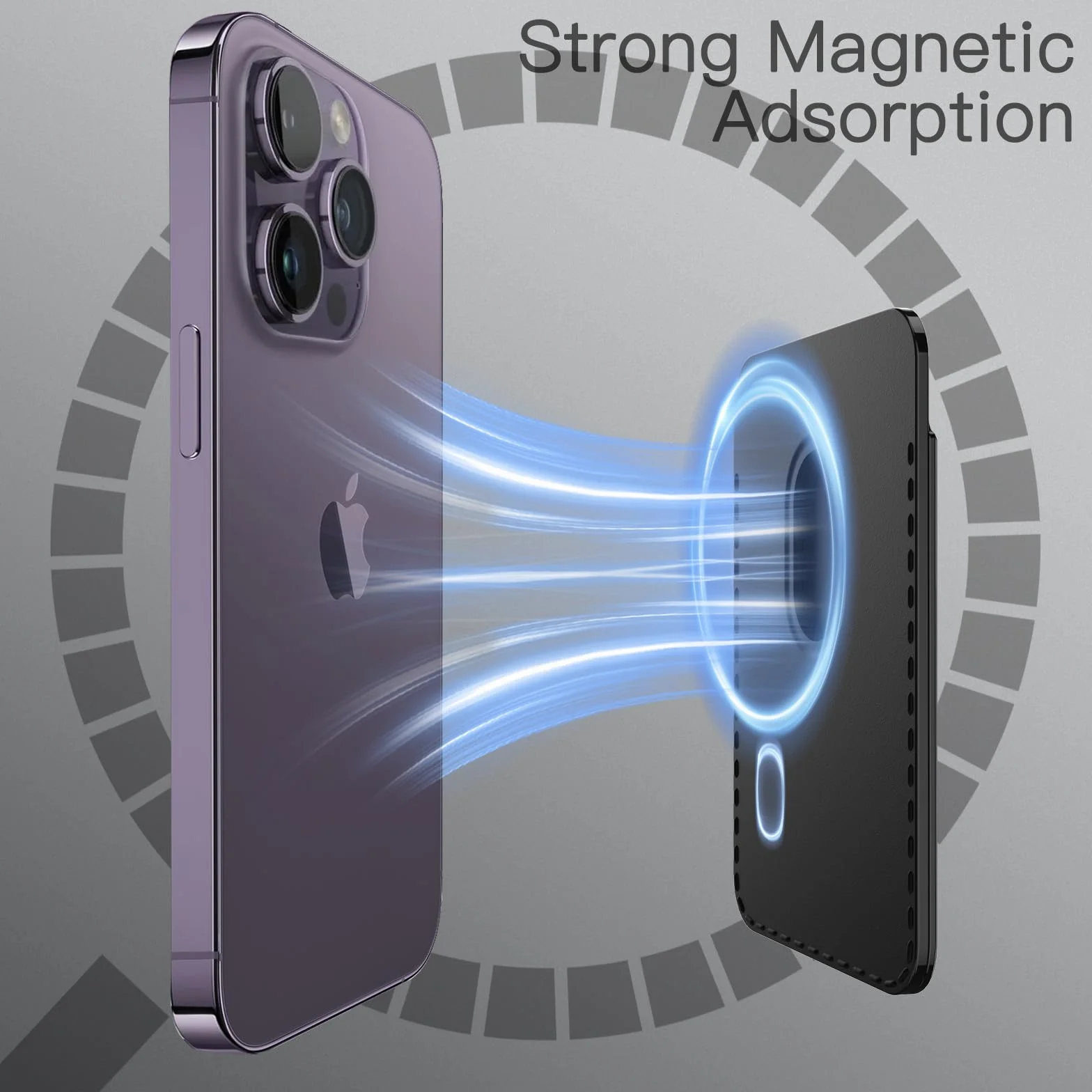 JETech Portfel Magnetyczny MagSafe dla iPhone 17/17e/Air/16/15/14/13/12 Serii, Pixel 10 Serii, PU Posiadacz Karty, Czarny