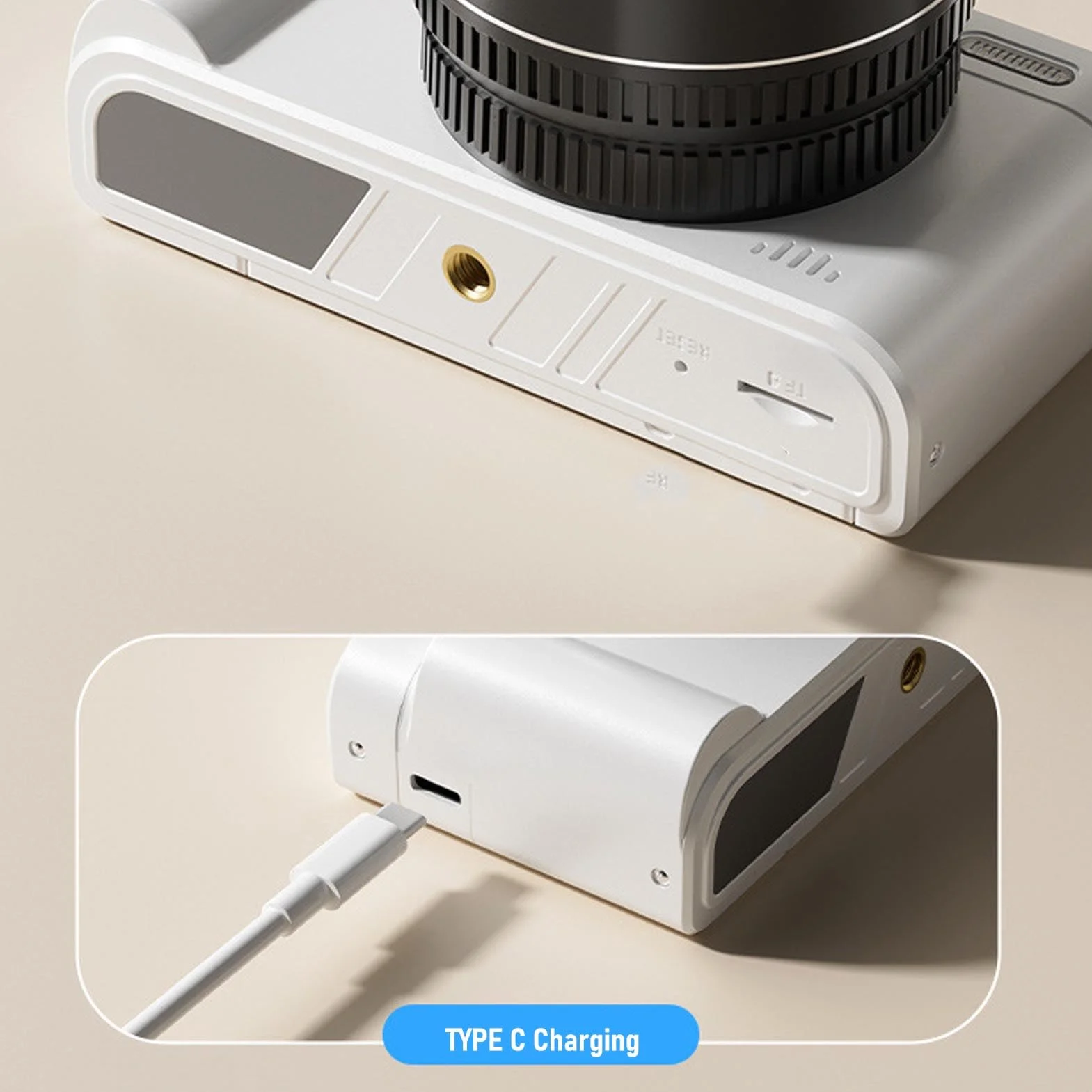 Garsent Aparat Cyfrowy, WiFi 64MP 4K Kamera Vlogging z 18x Cyfrowa Zoom, 2,8 -calowy Ultra HD Sunlight, Wyświetlacz Autofocus Retro Bezlusterkowy Aparat z Ekranem do Podróży, Imprezy,