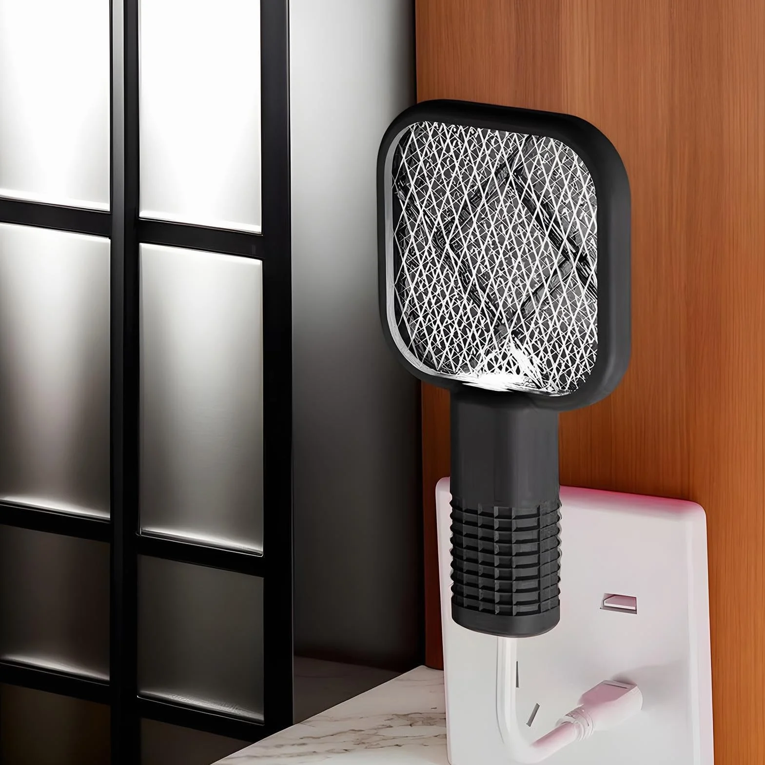 Elektryczna rakieta muchowa 5-warstwowa siatka LED Zapper na zewnątrz kemping