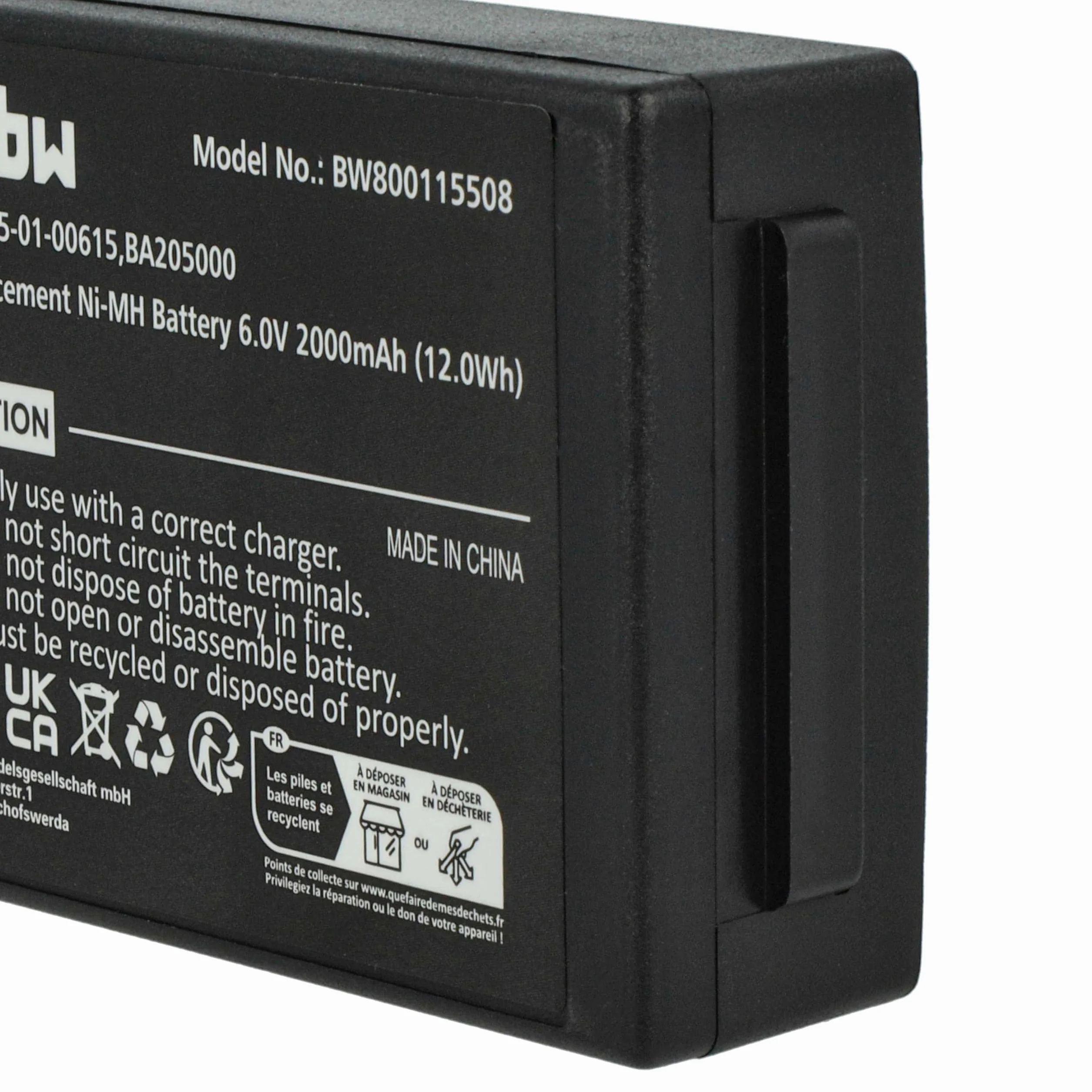 vhbw 5 x akumulator zastępuje HBC 005-01-00615, BA205000, BA206000, BA205030 do sterowania radiowego, pilot zdalnego sterowania (2000 mAh, 6V, NiMH) - czarny