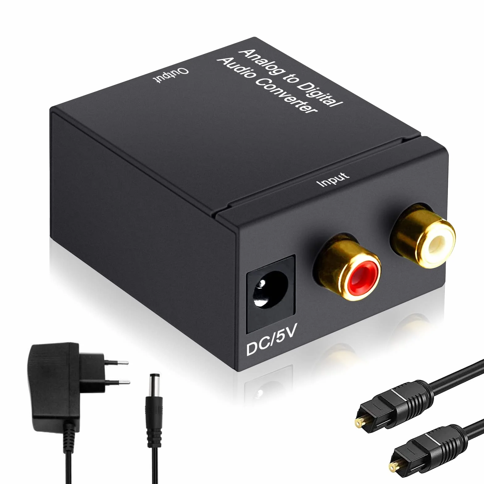 Analogowy Konwerter Cyfrowy Stereofoniczny Audio Adapter 3,5 mm RCA L/R na cyfrowy SPDIF Optyczny Toslink Koncentryczny dla PS4 PS5 HDTV Xbox Blue Ray Sky HD DVD