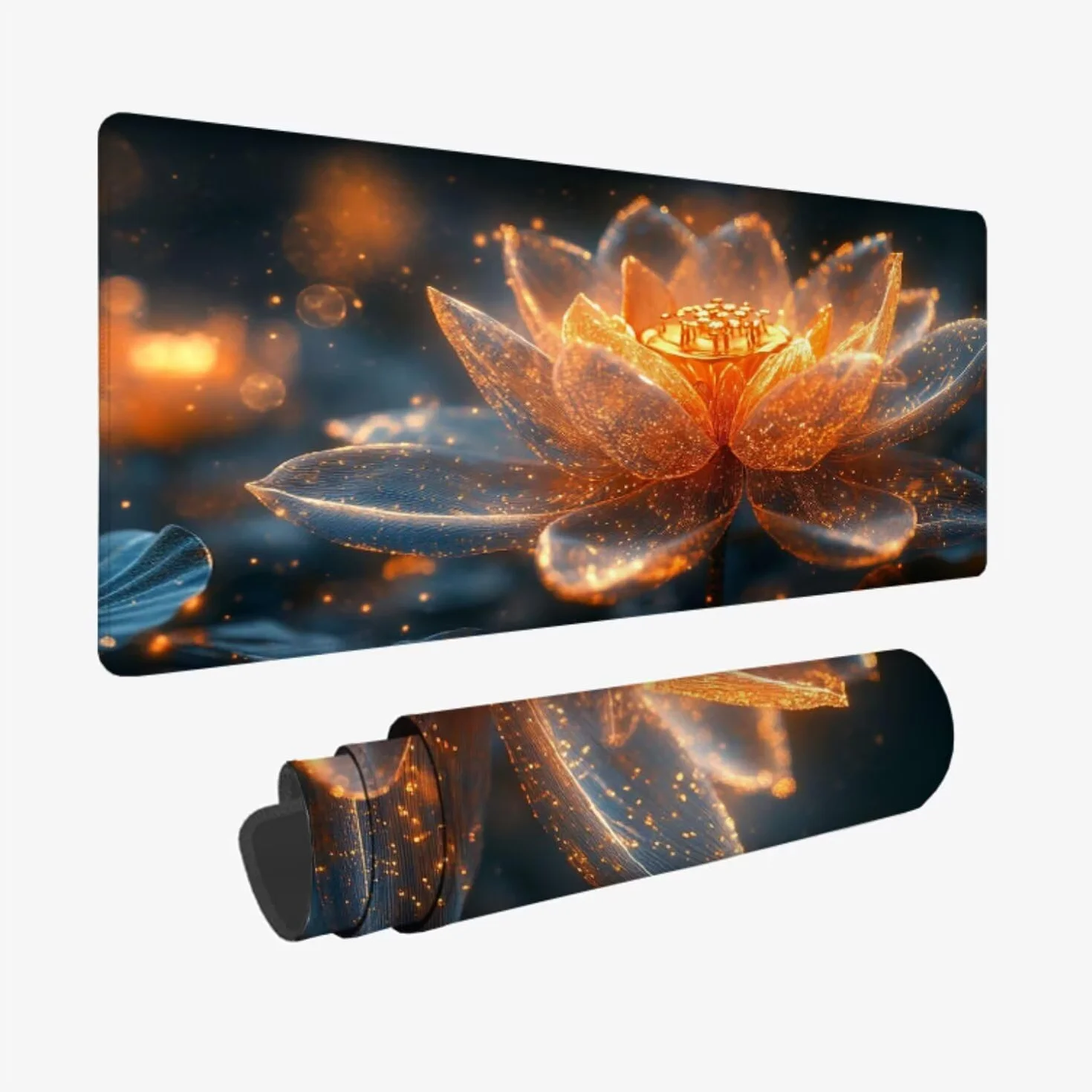 Podkładka pod mysz Lotus 1600x800x3mm duża podkładka pod mysz, fantazyjna podkładka pod mysz dla graczy, szyte krawędzie, antypoślizgowa gumowa podstawa, podkładka pod klawiaturę i mysz, do akcesoriów