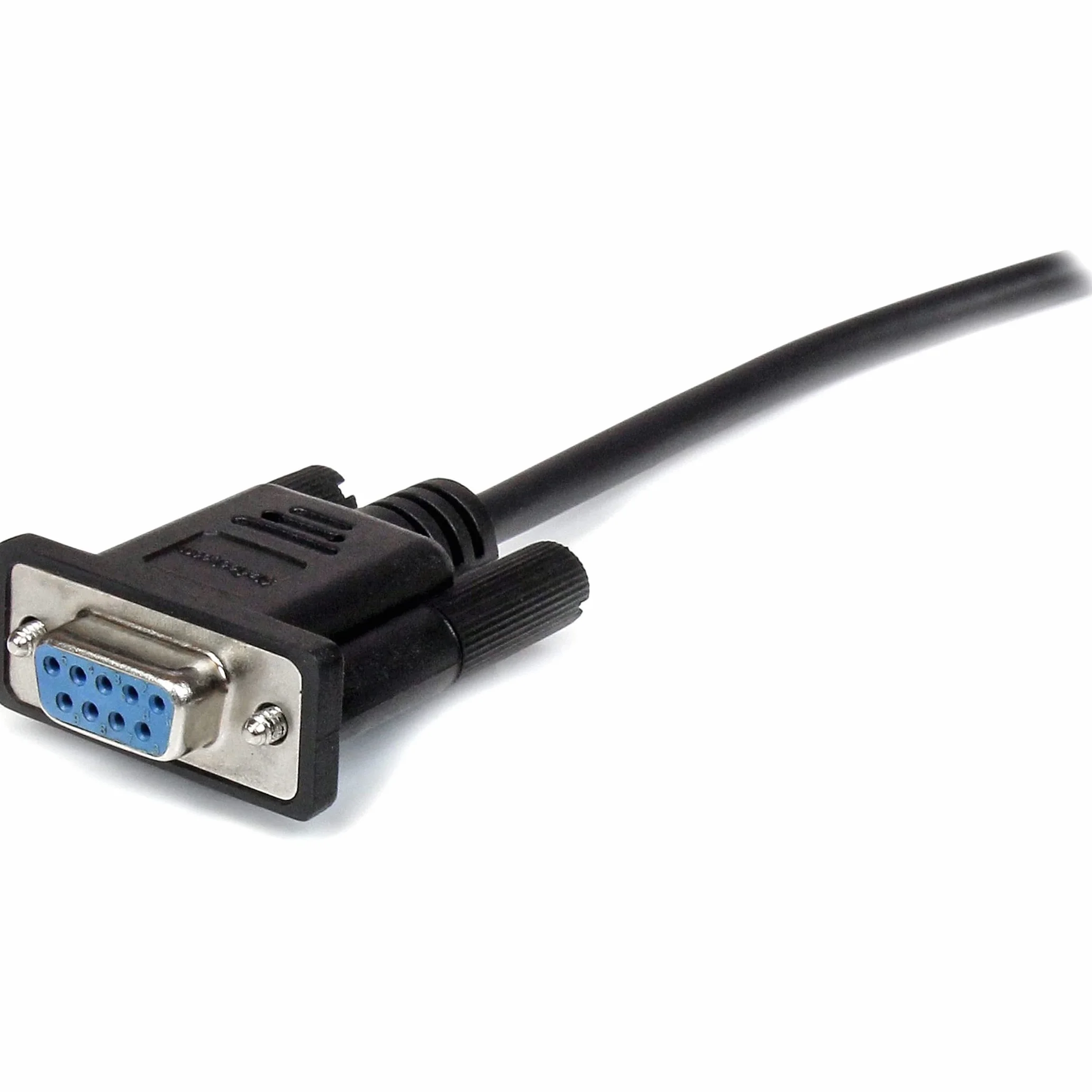 StarTech.com 2 m czarny kabel szeregowy Straight-Through DB9 RS232 - wtyczka/gniazdo